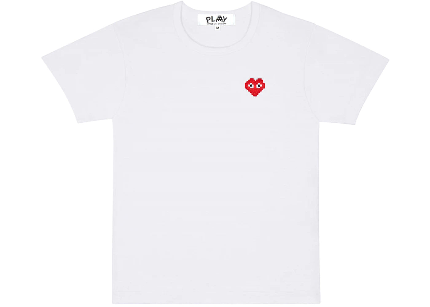 comme des garcons play x invader women's t-shirt white