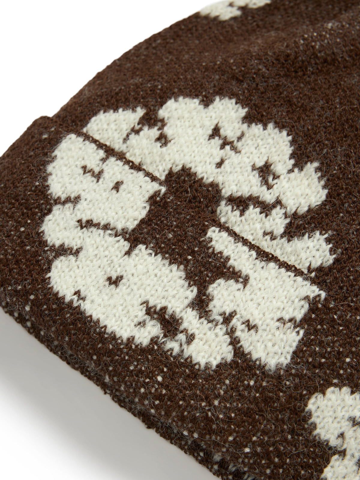 Denim Tears Cotton Wreath Alpaca Wool Knit Beanie Brown