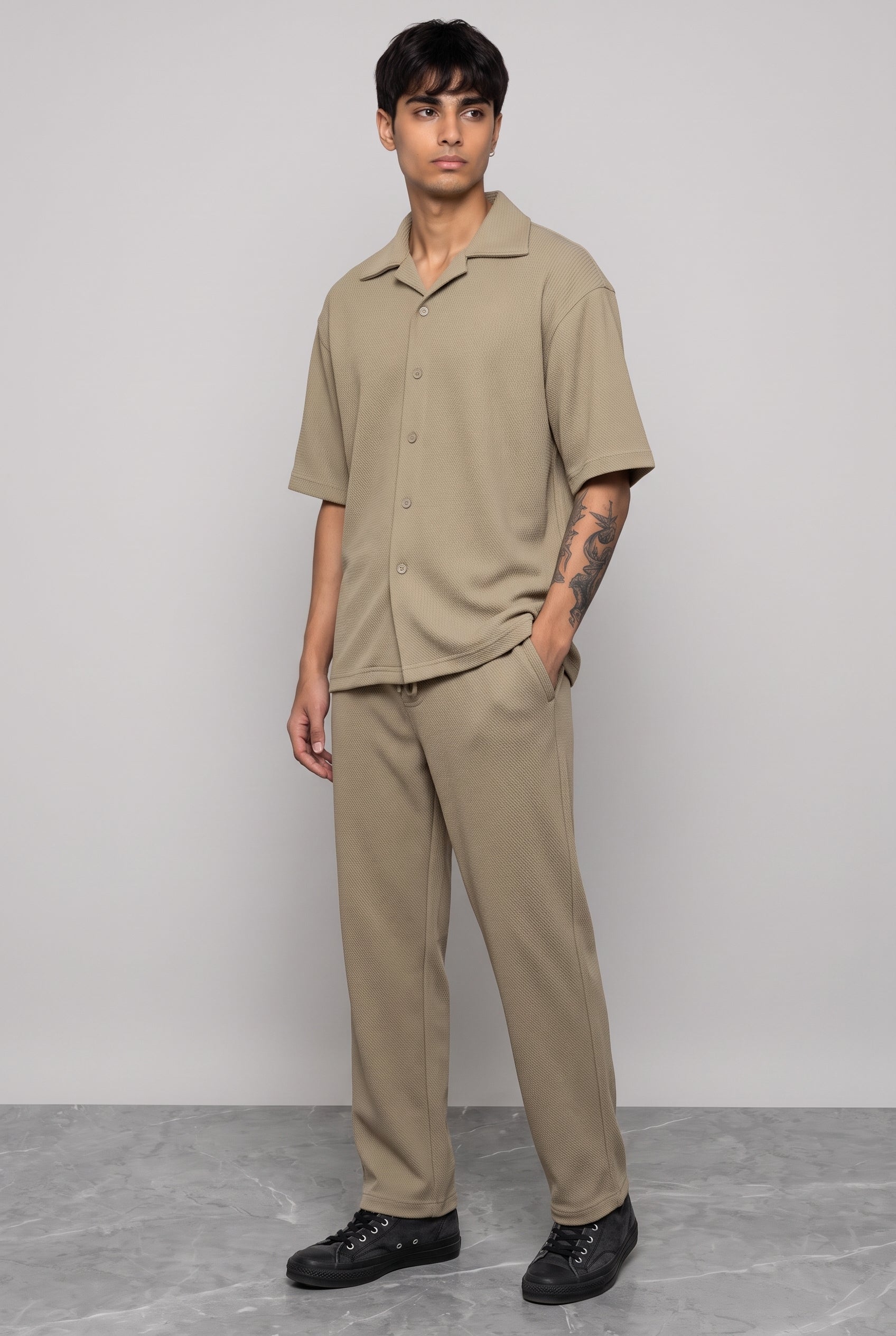 BEIGE CO-ORD SET MEN'S PANT