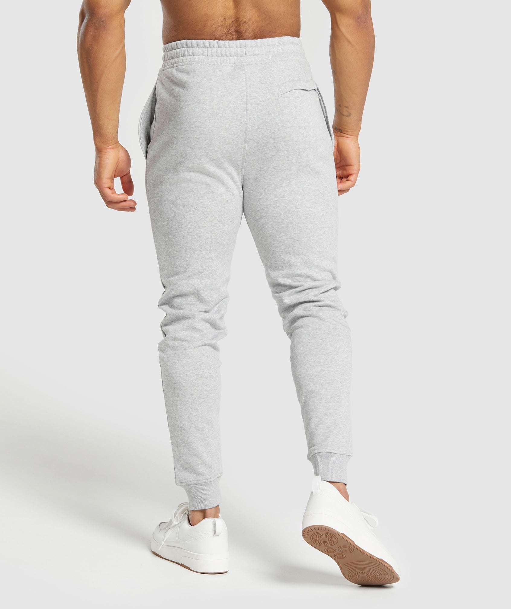 Gymshark Crest Joggers Light Grey Marl