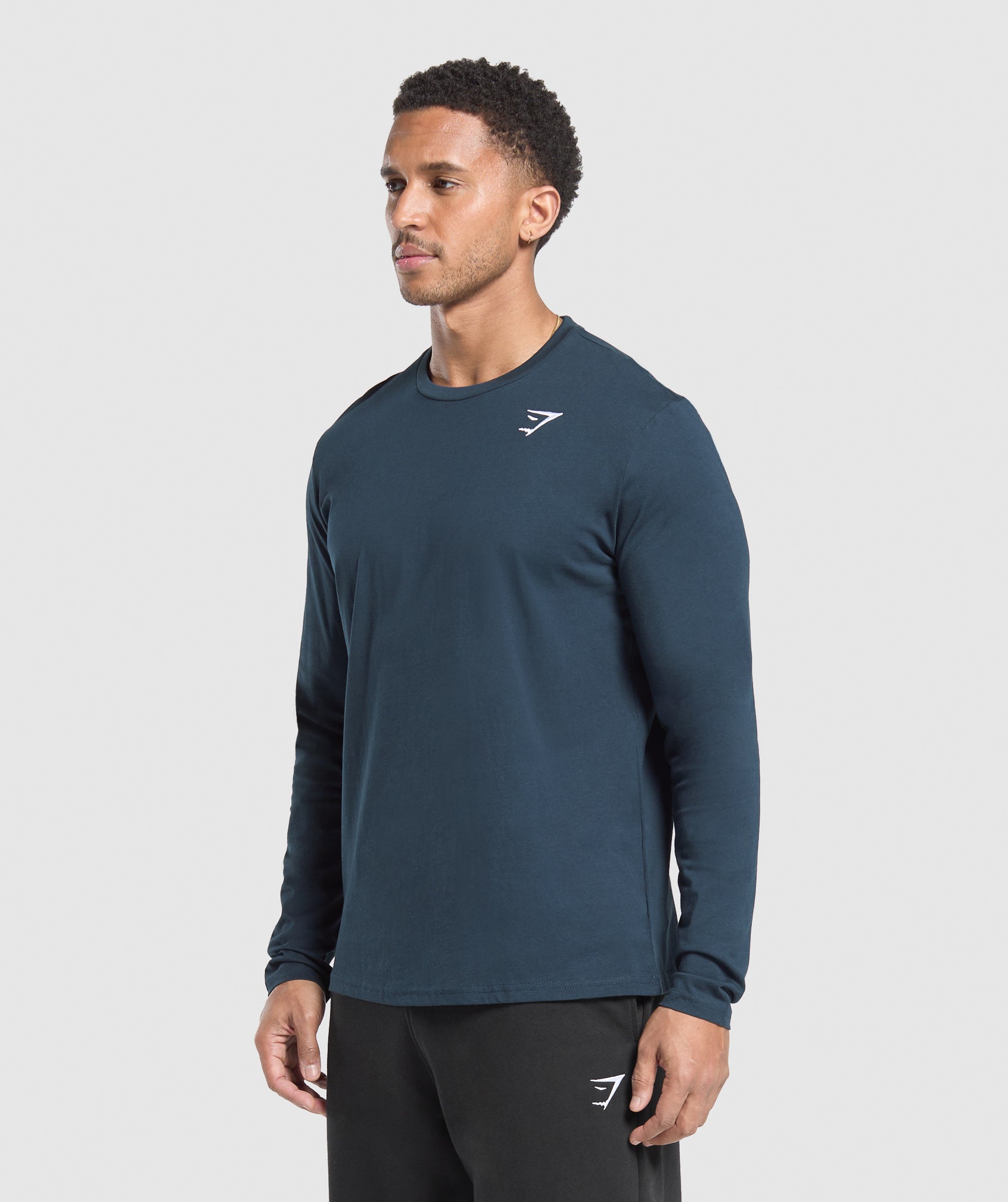 Gymshark Crest Long Sleeve T-Shirt Navy