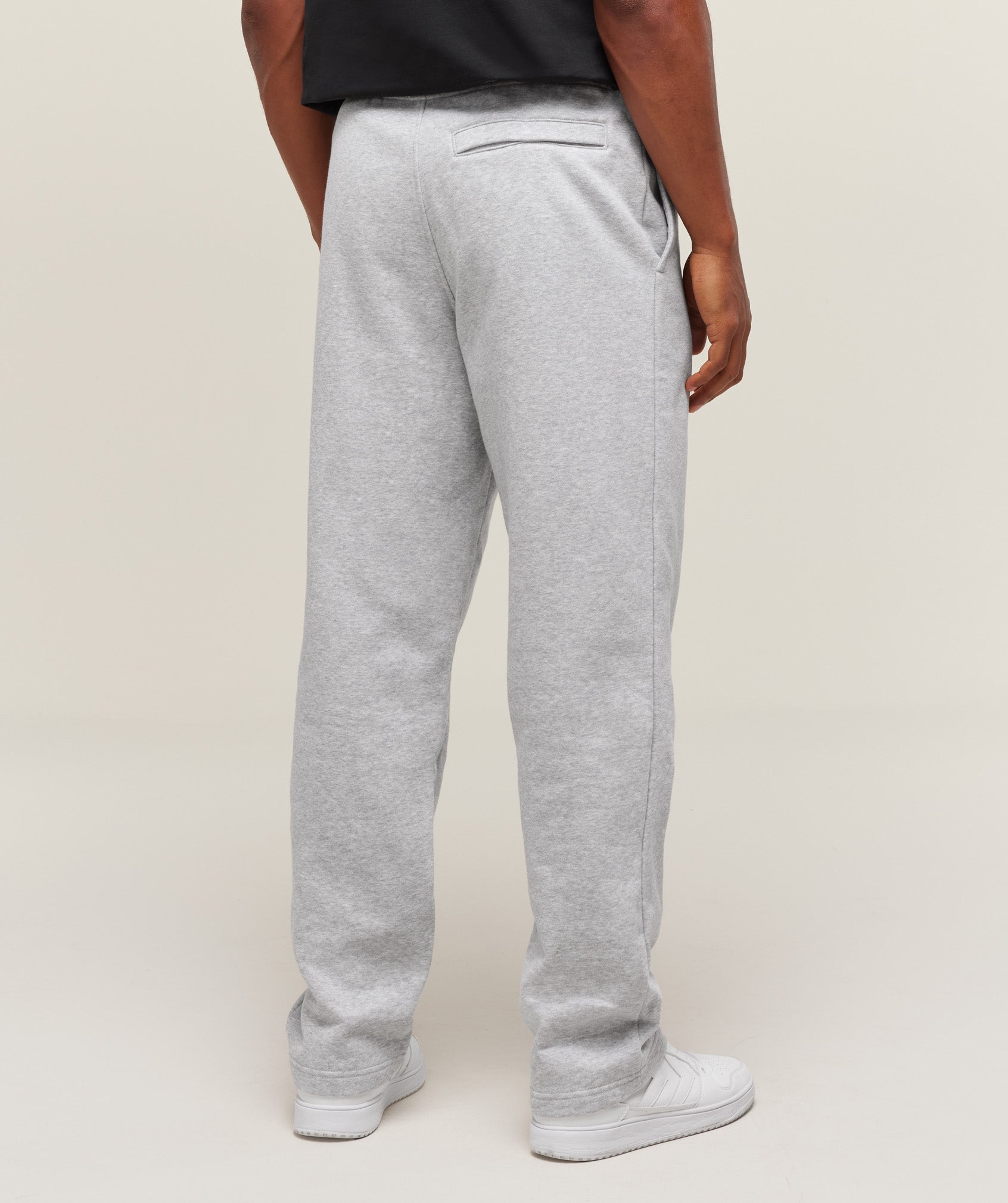 Gymshark Crest Straight Leg Joggers Light Grey Marl