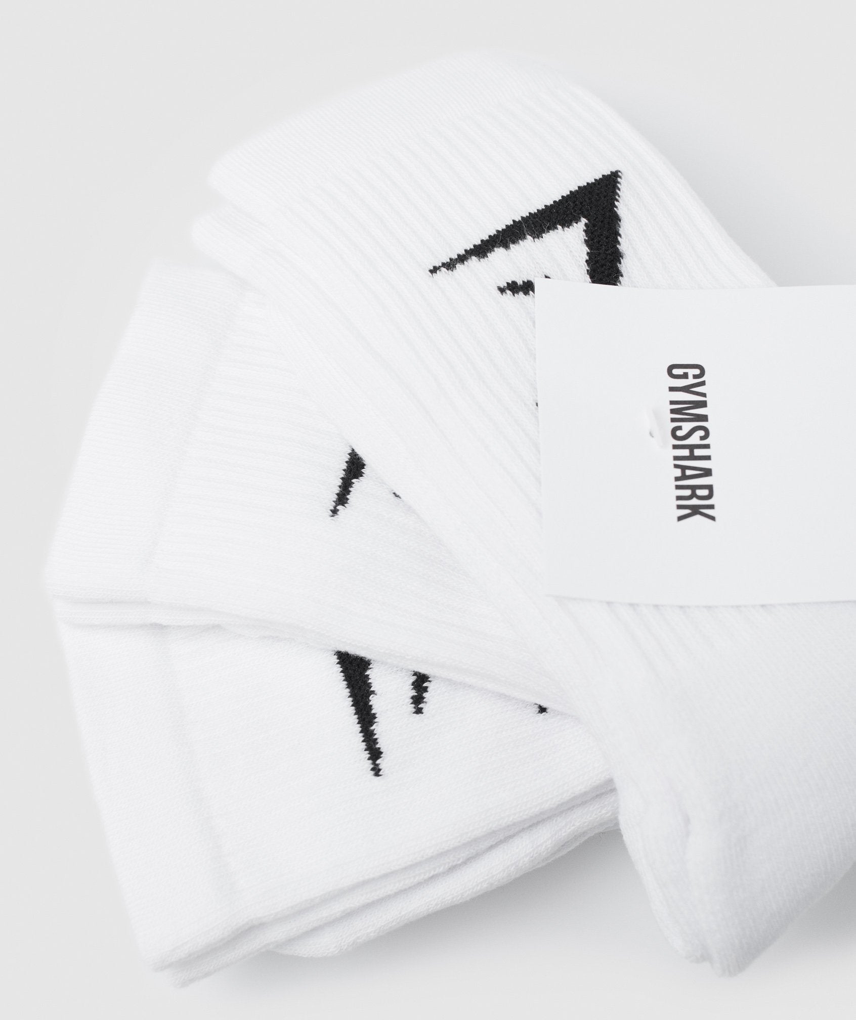 Gymshark Crew Socks 3Pk White