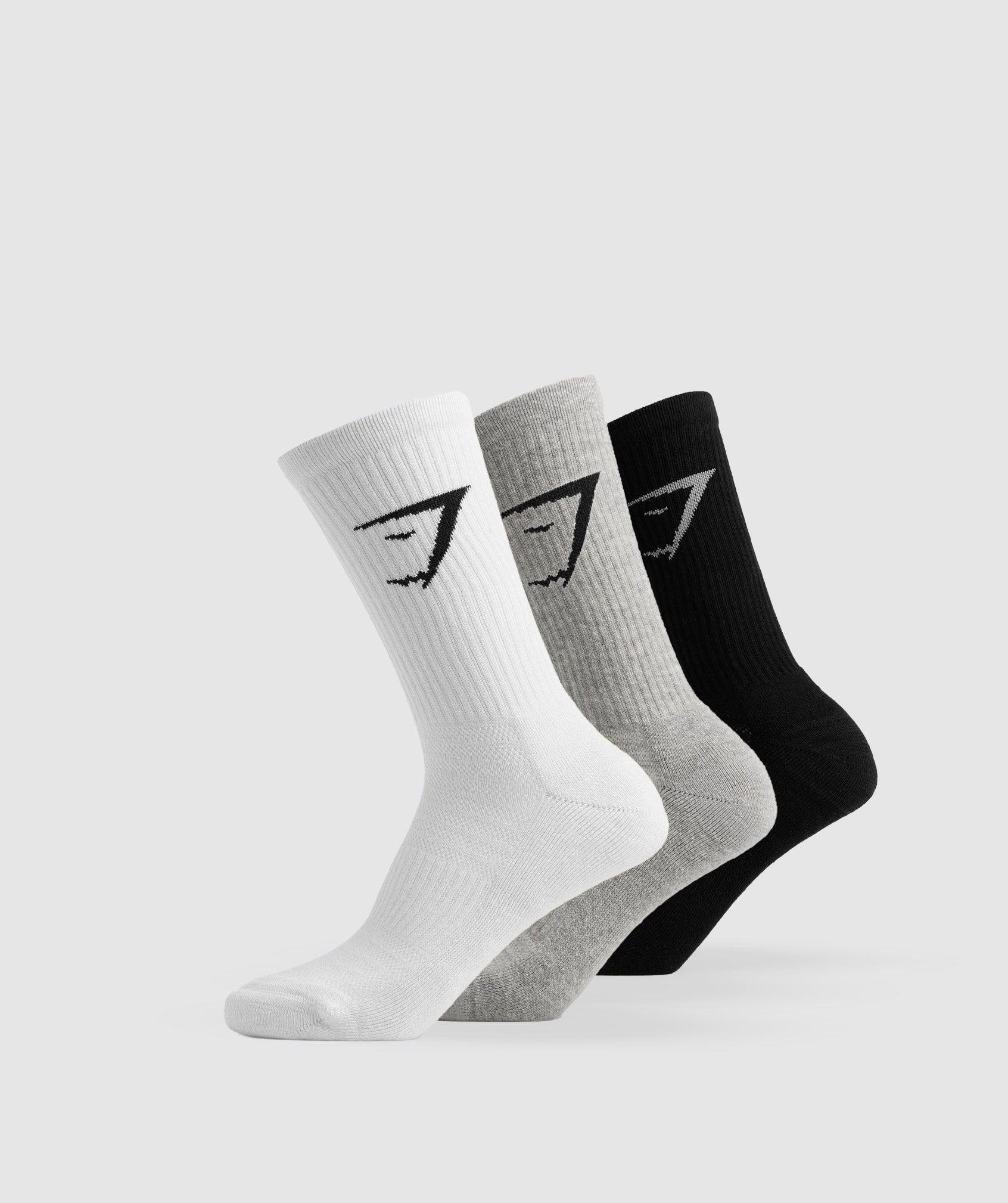 Gymshark Crew Socks 3Pk White