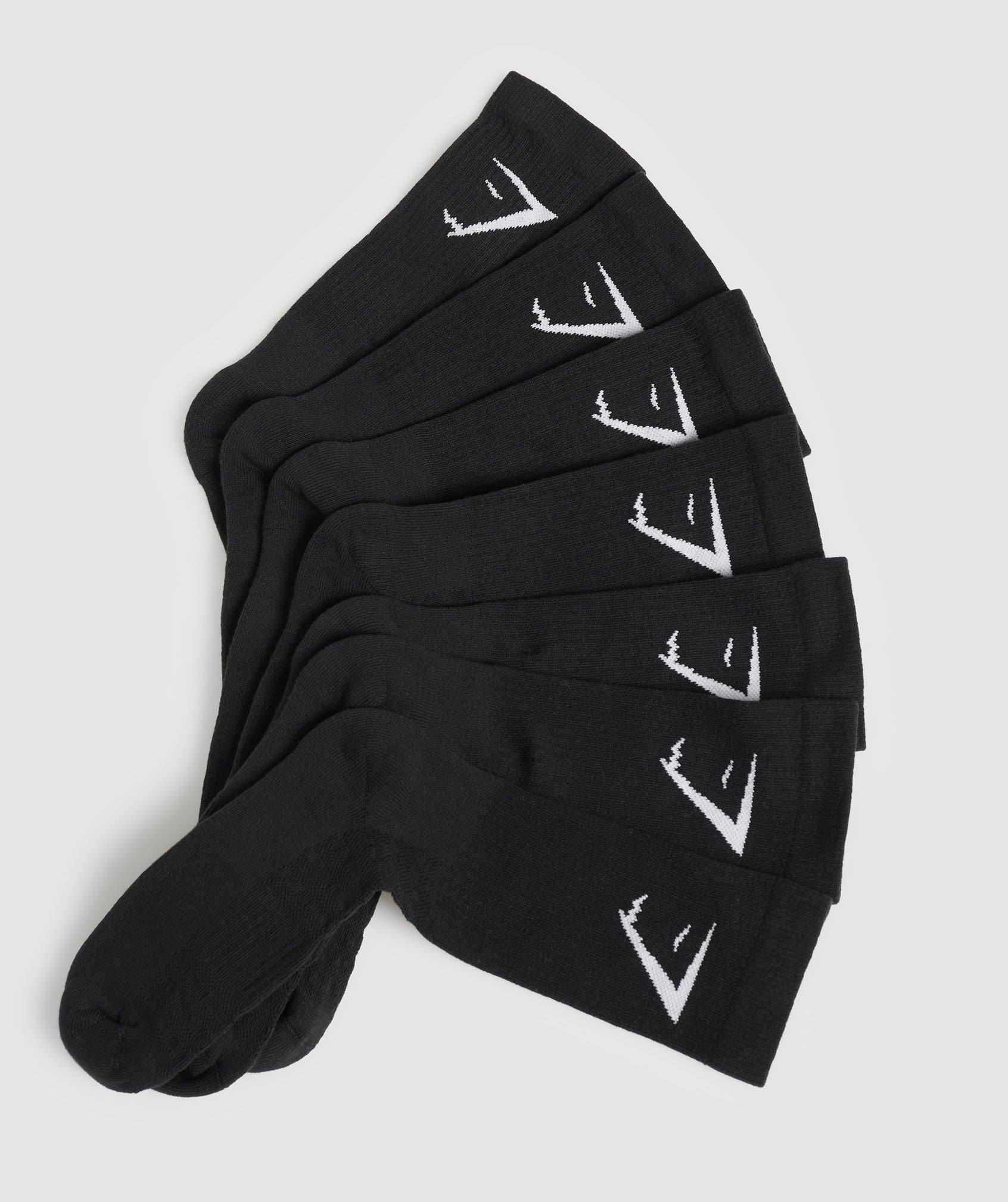 Women's Gymshark Crew Socks 7Pk Black