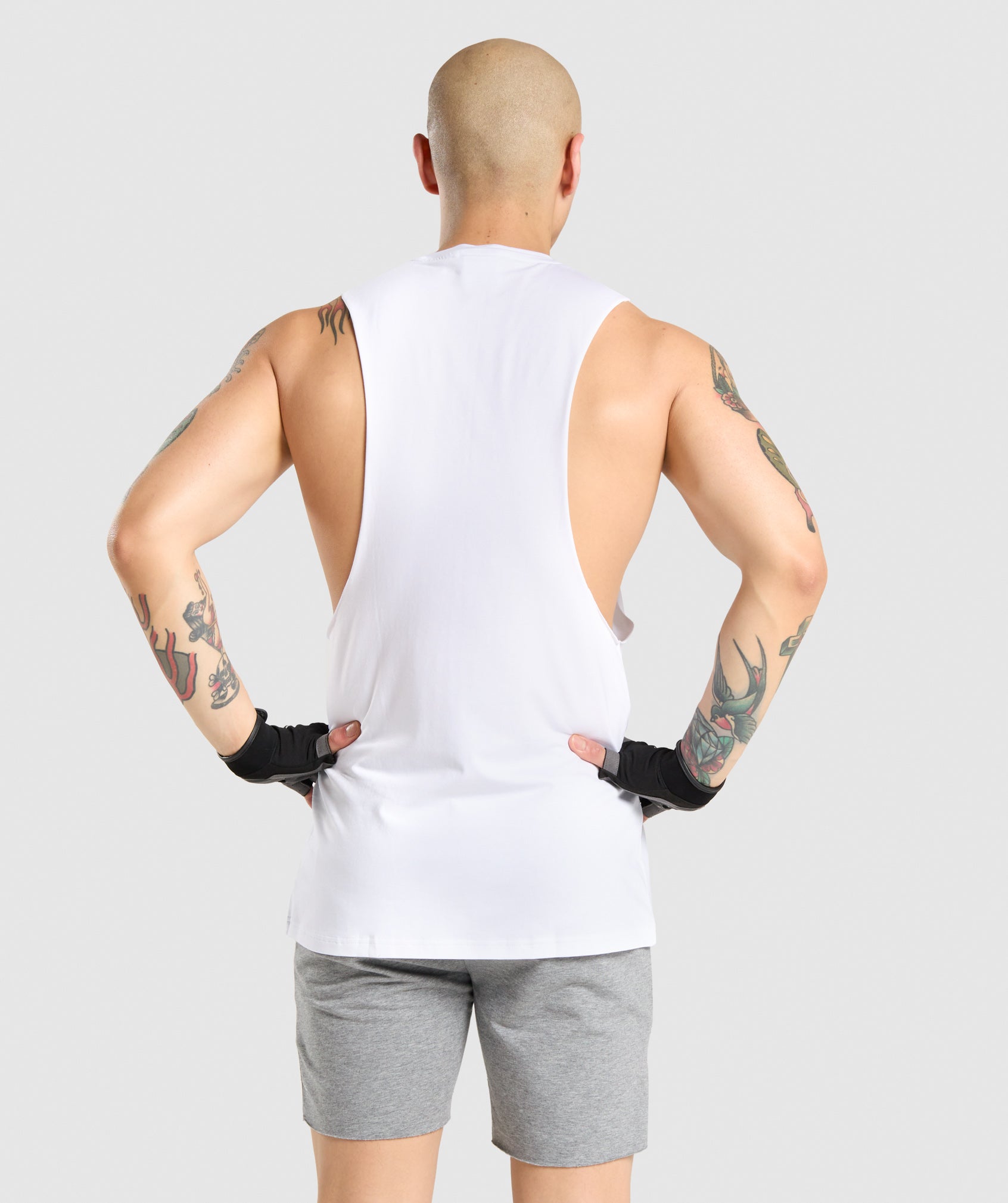 Gymshark Critical Drop Arm Tank White