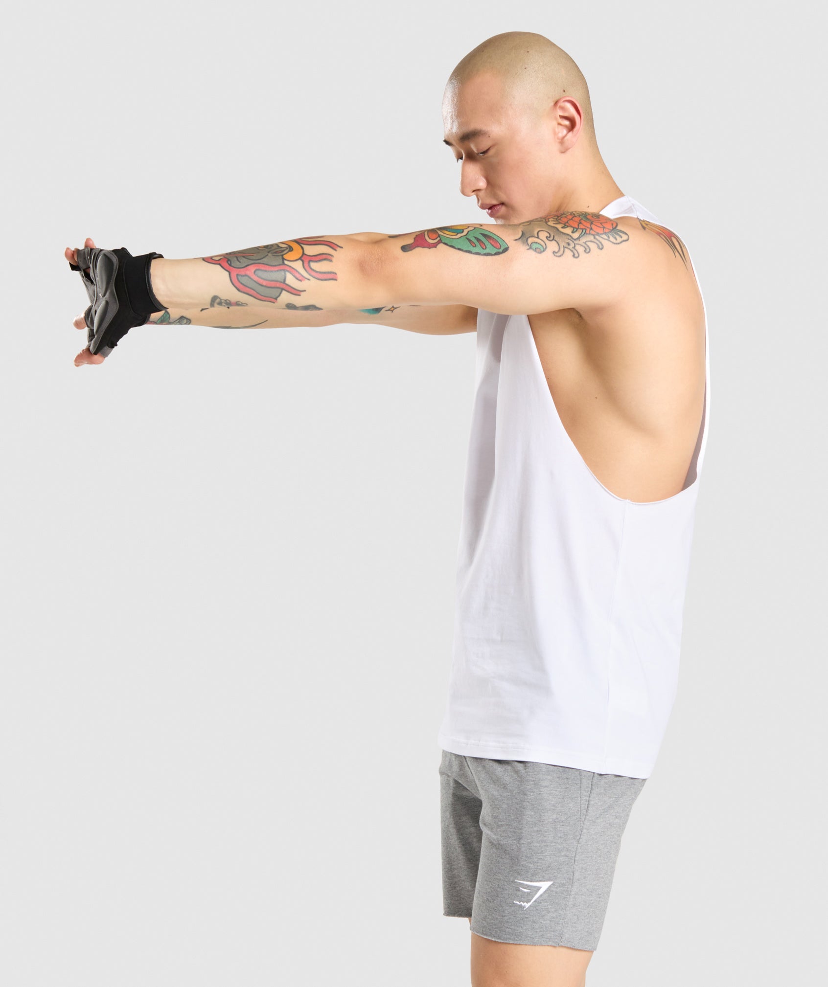 Gymshark Critical Drop Arm Tank White