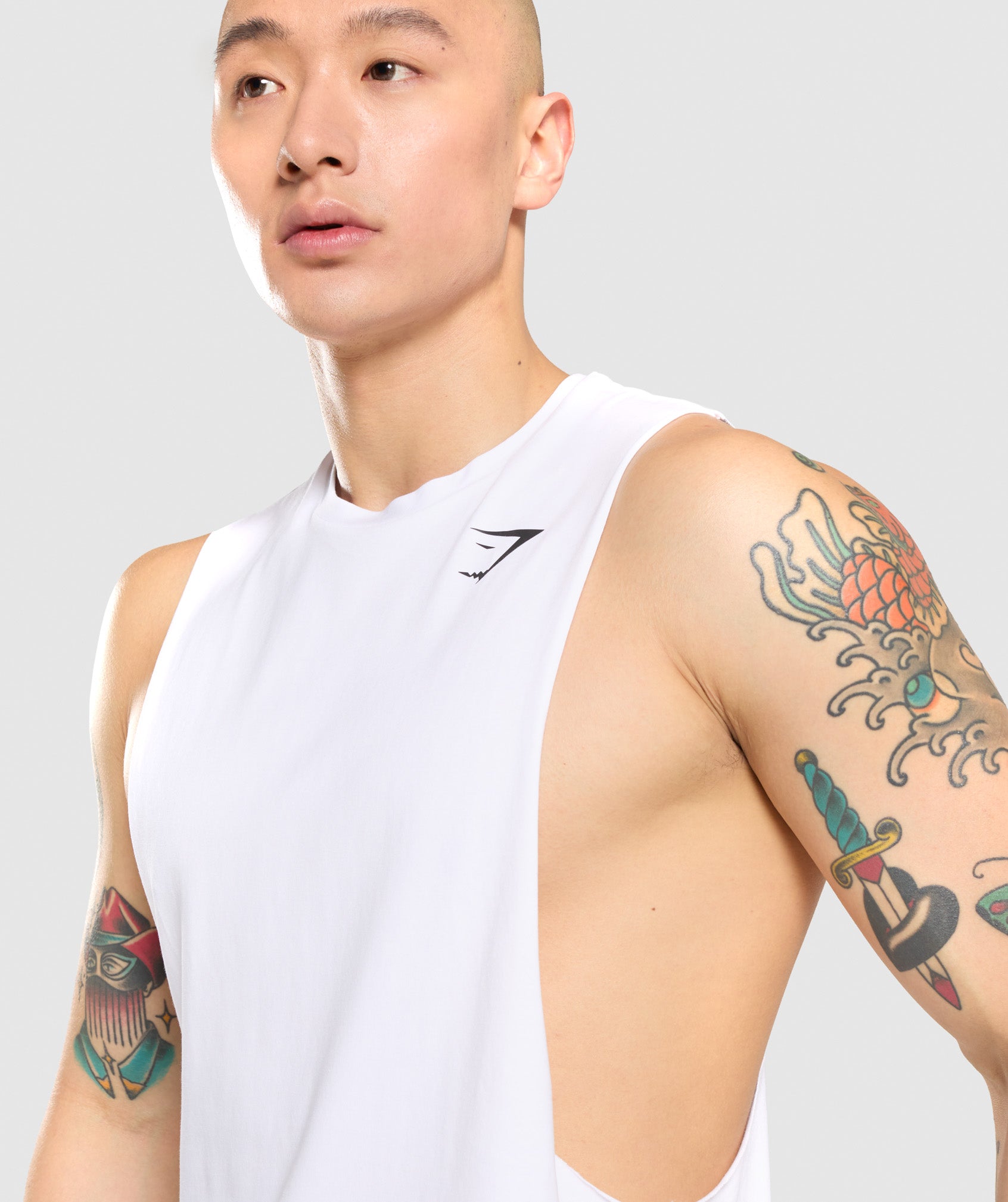 Gymshark Critical Drop Arm Tank White