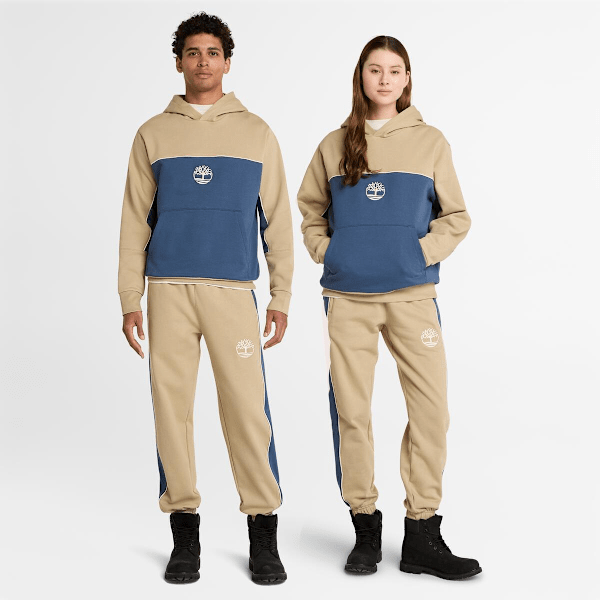 Timberland Cut-And-Sew Hoodie Lemon Pepper/Dark Denim