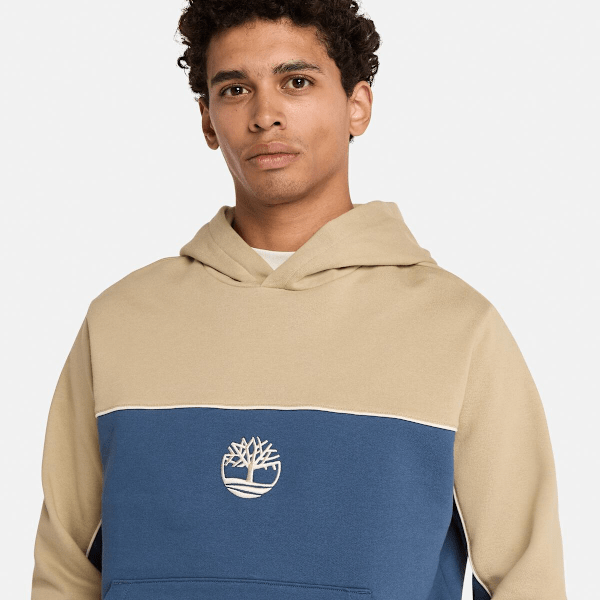 Timberland Cut-And-Sew Hoodie Lemon Pepper/Dark Denim