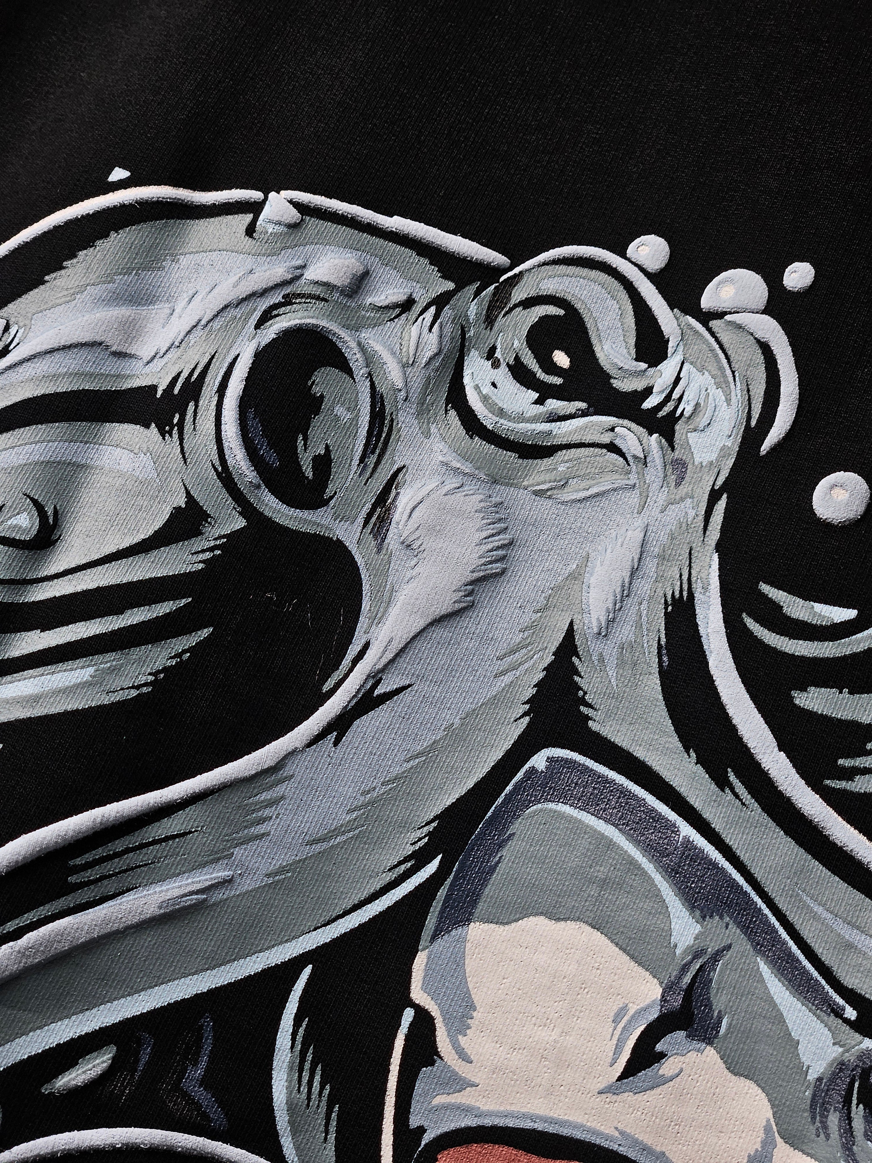 BLACK OCTOPUS X SHARK T-SHIRT