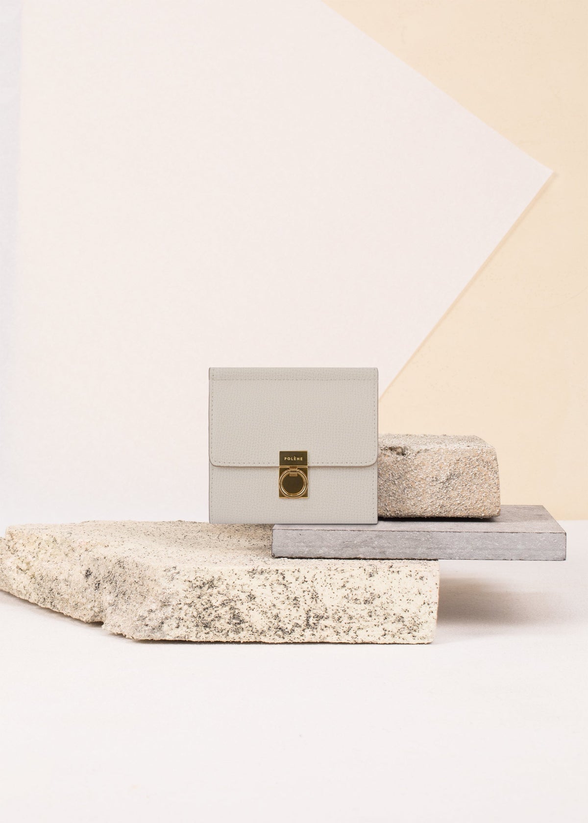 Polene Numero Sept Wallet Textured Chalk