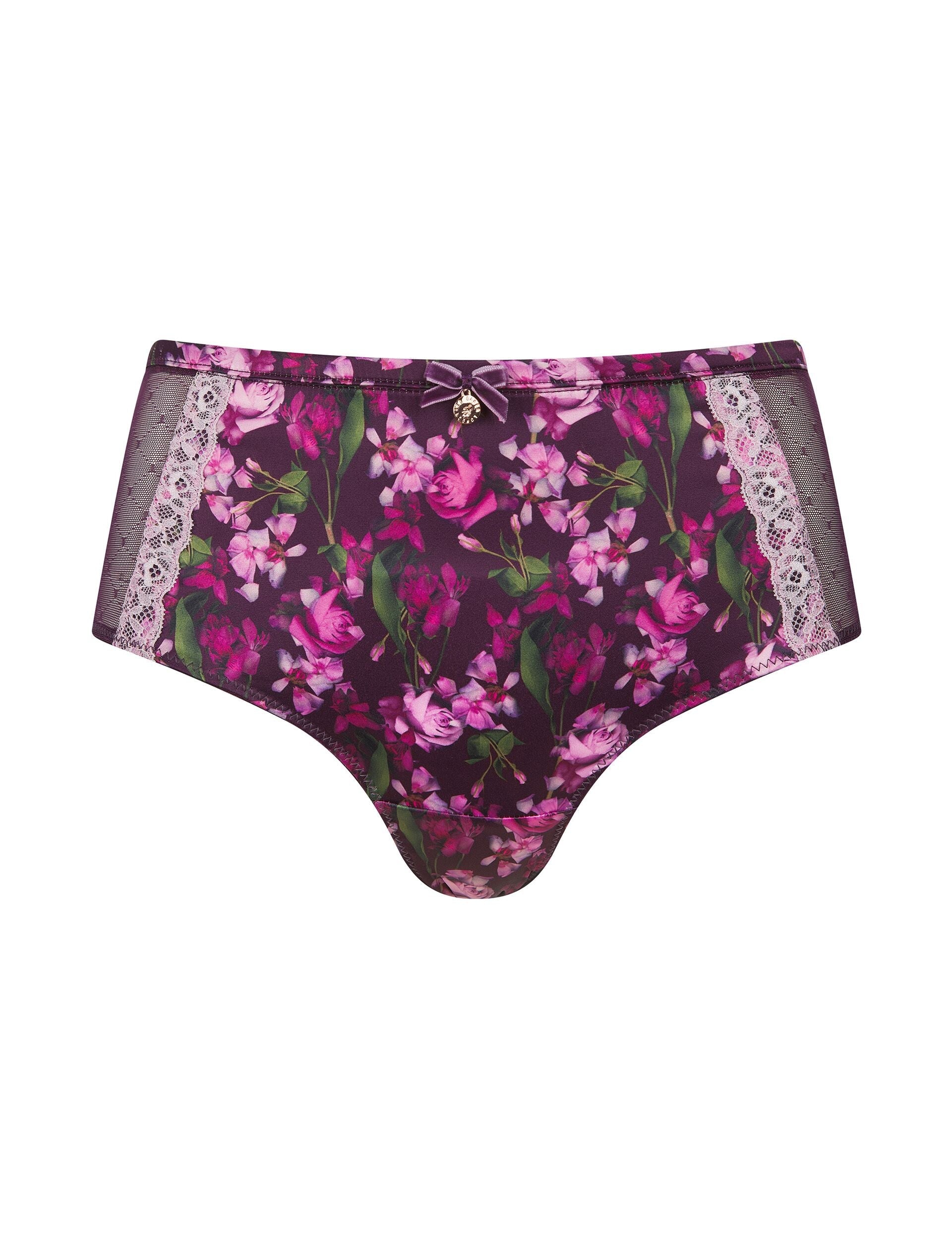Ted Baker Demi Petal Print Mesh Back Full Briefs Women's