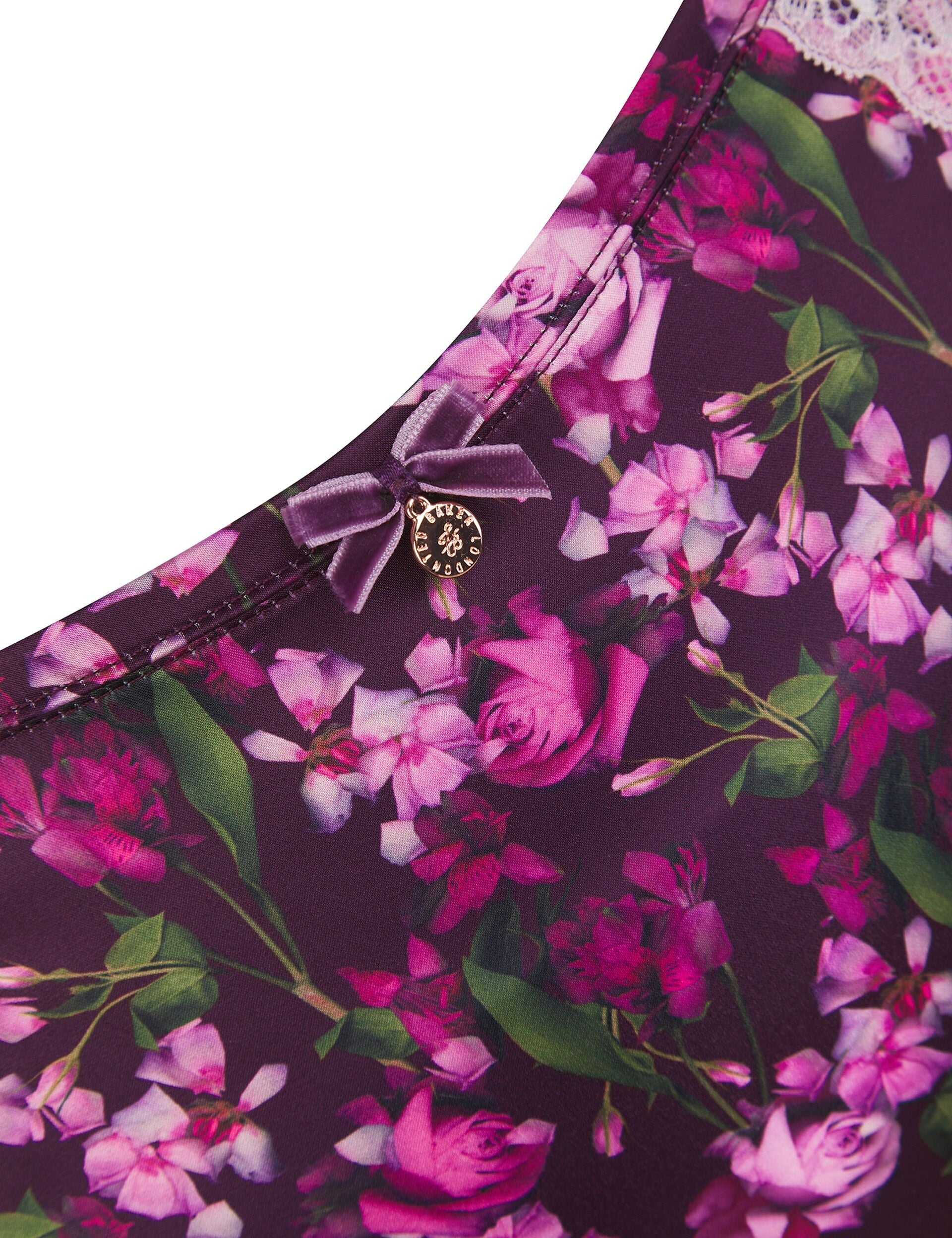 Ted Baker Demi Petal Print Mesh Back Full Briefs Women's