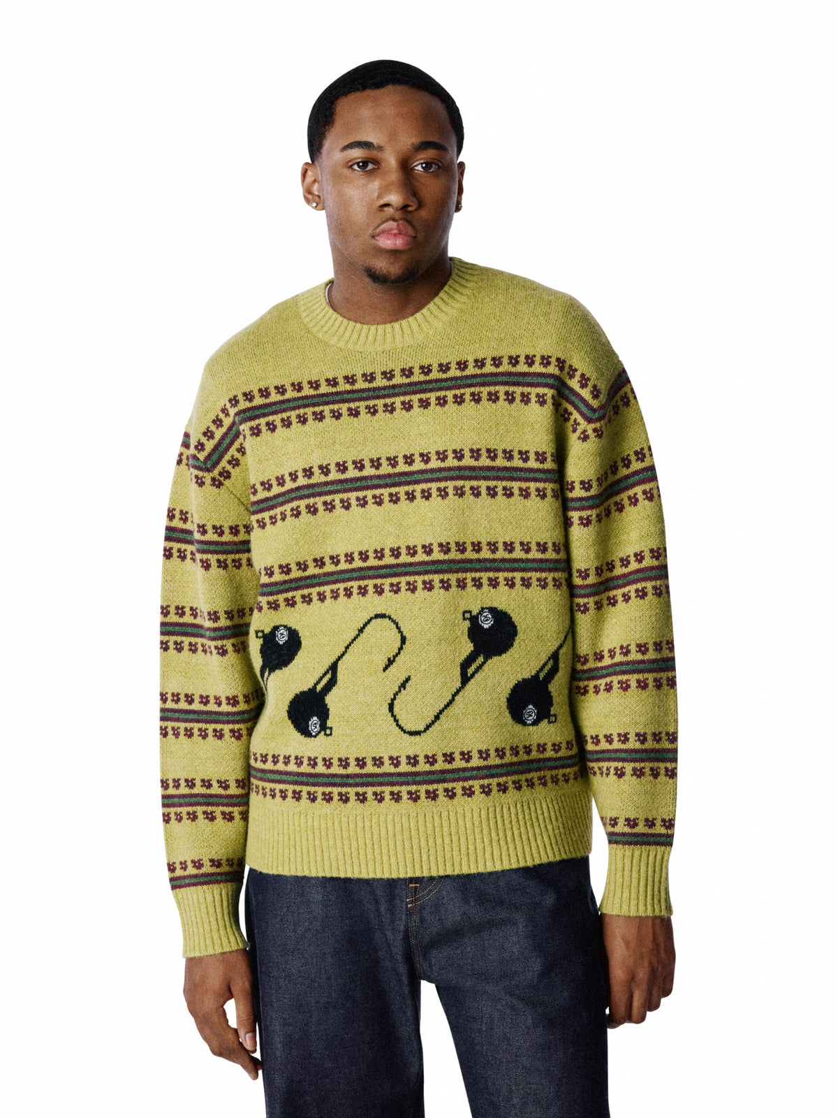 Stüssy Tears 8-Ball Lure Knit Sweater