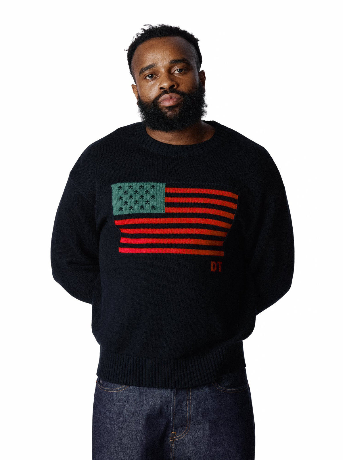 Denim Tears Pan-African American Sweater Black