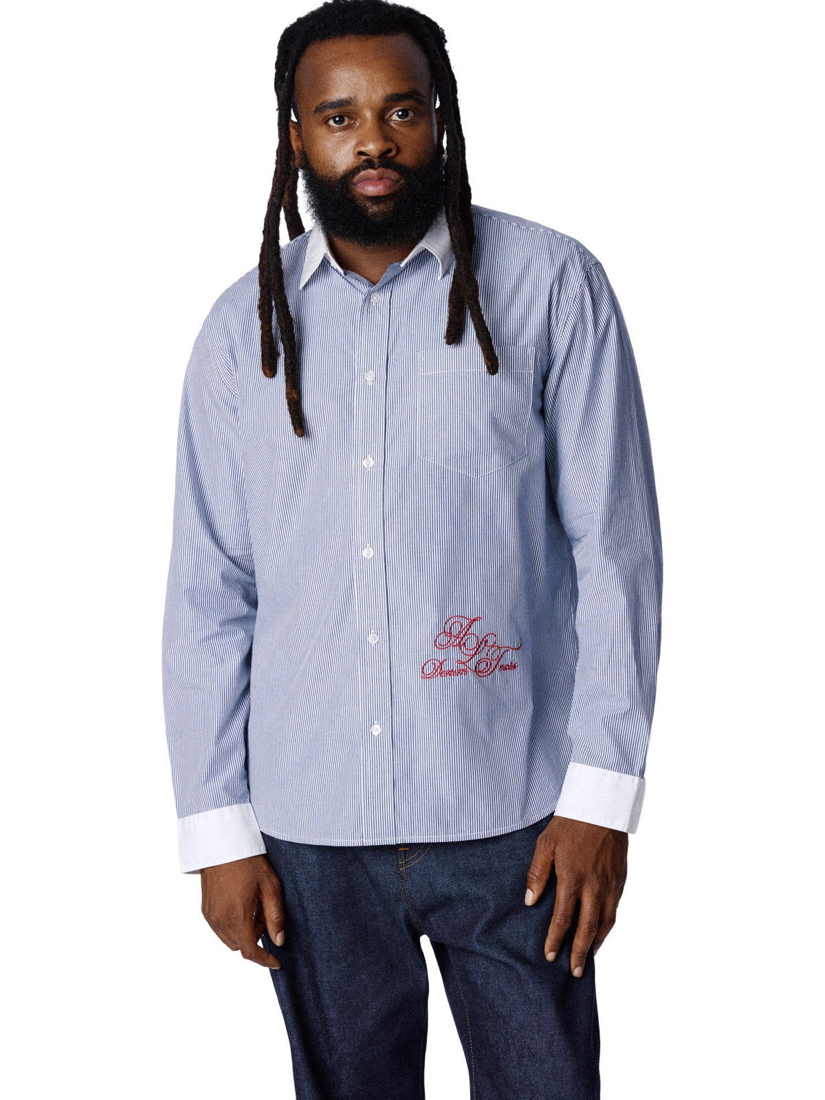 Denim Tears André Leon Talley Two-Tone Button-Up Shirt