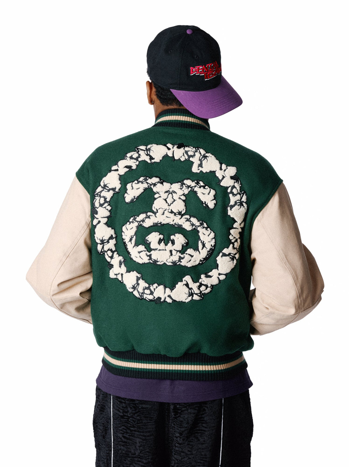 Stüssy Tears Double S Wreath Varsity Jacket