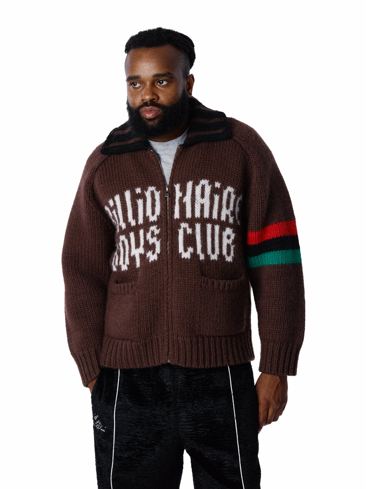 Denim Tears Billionaire Boys Club André Leon Talley Knit Zip Sweater