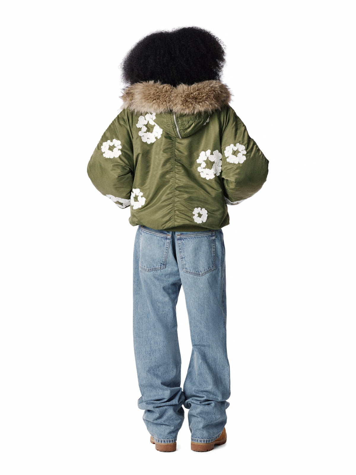 Denim Tears Cotton Wreath Chainstitch N-2B Flight Jacket Military Green
