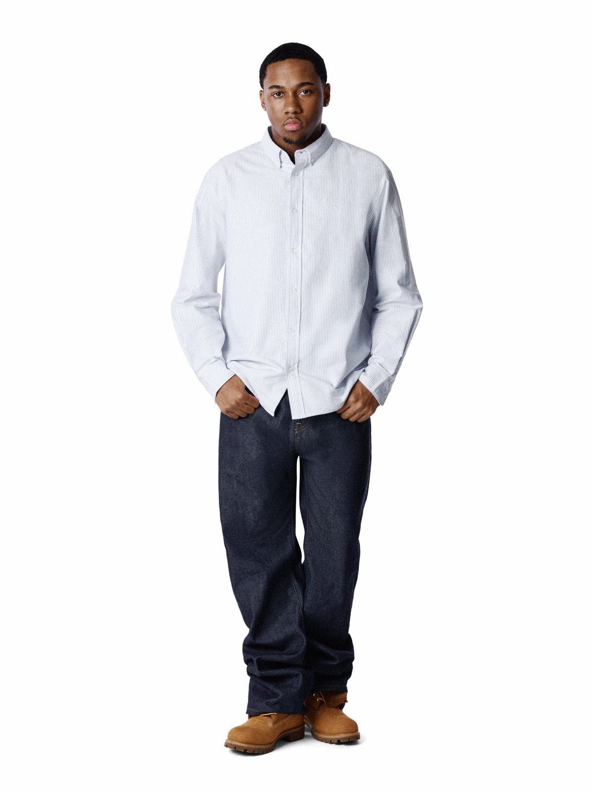 Denim Tears Peace Wreath Oxford Shirt Blue