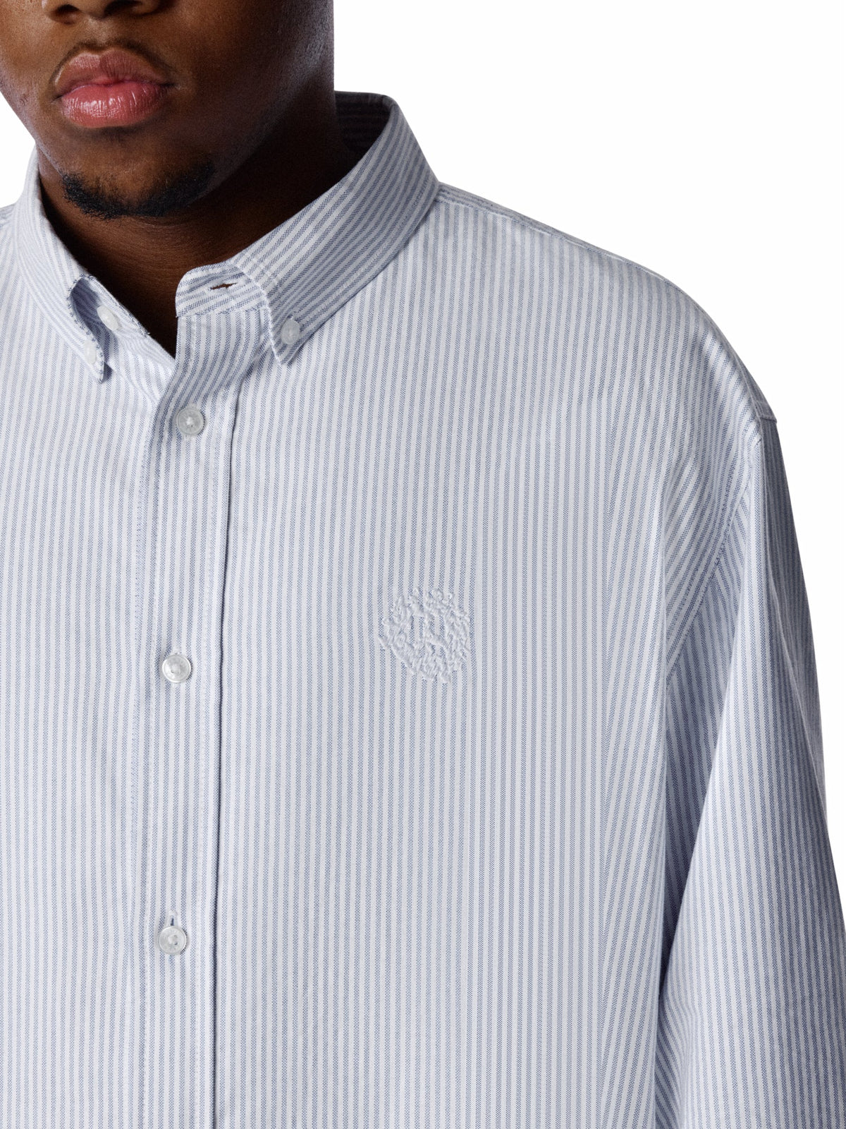 Denim Tears Peace Wreath Oxford Shirt Blue