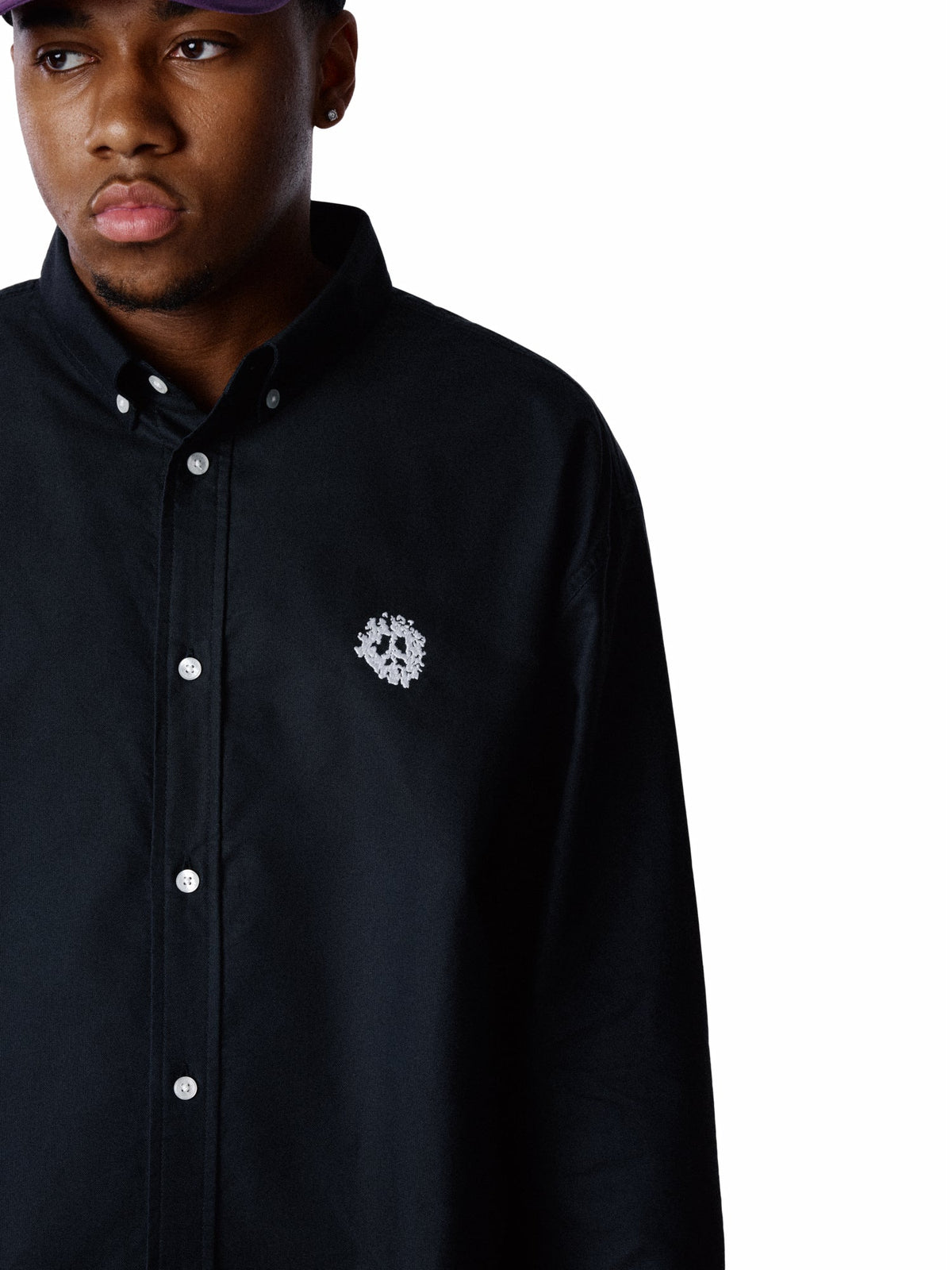 Denim Tears Peace Wreath Oxford Shirt Black