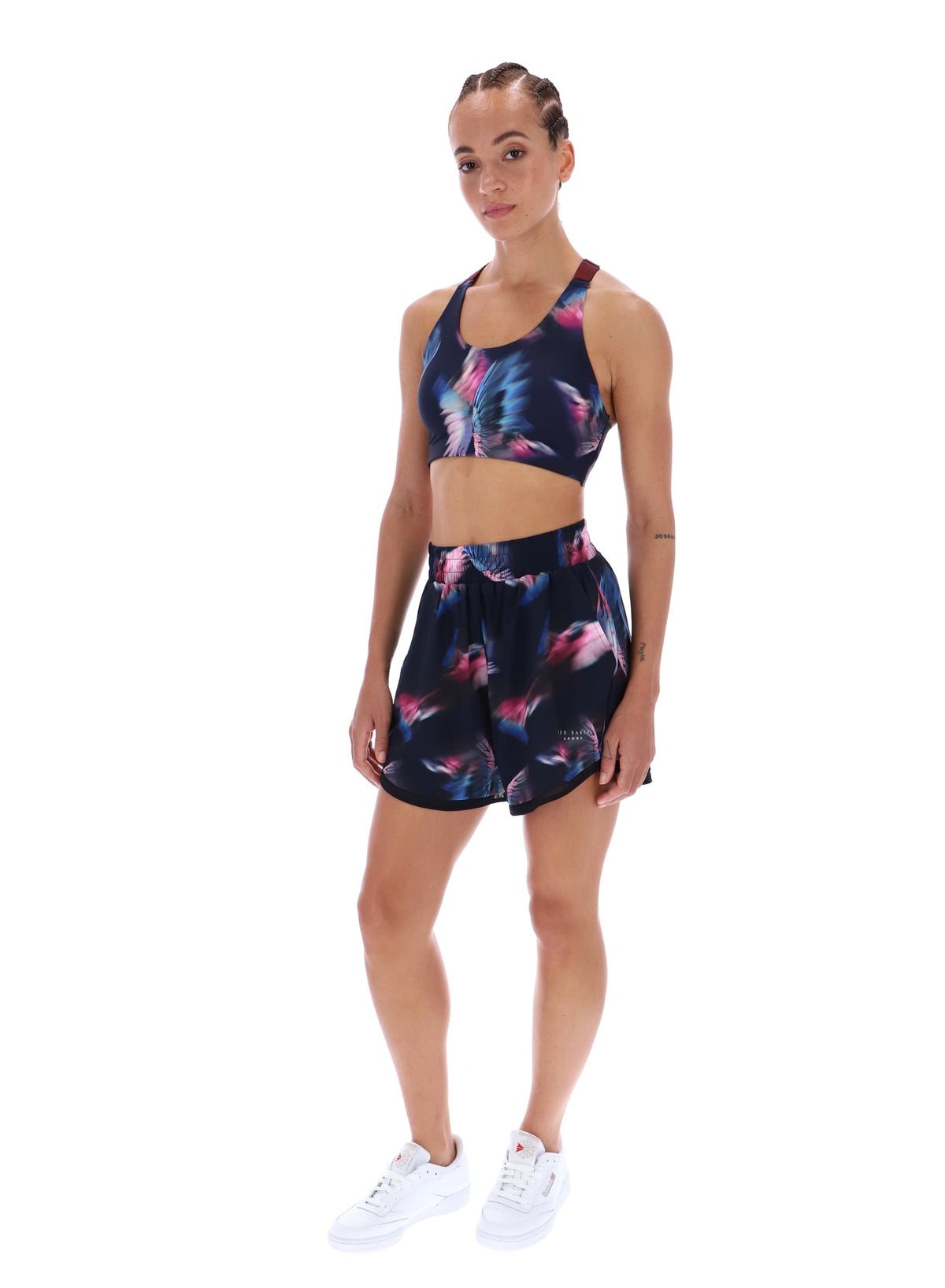 Ted Baker Dilys Feather Print Loose Running Shorts Women's