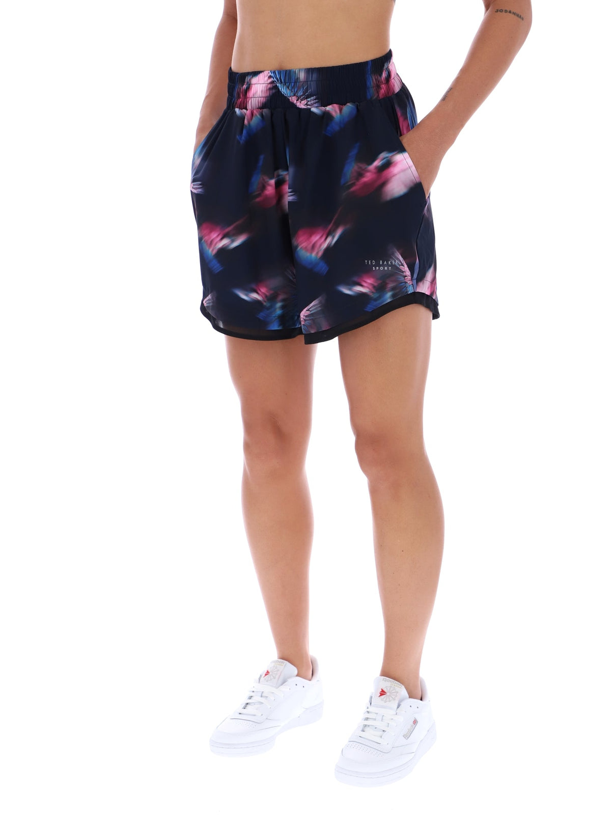 Ted Baker Dilys Feather Print Loose Running Shorts Women's