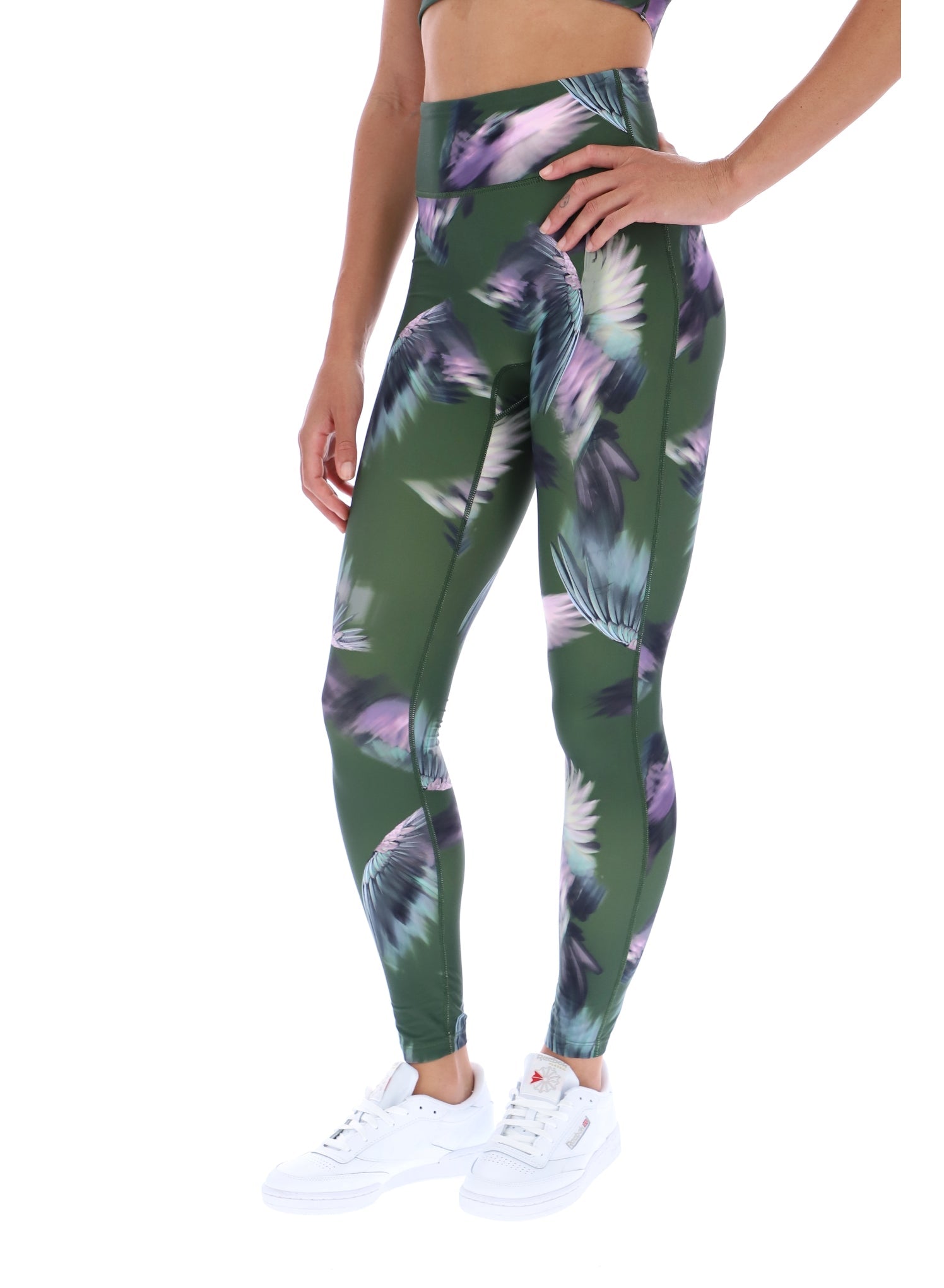 Ted Baker Dolly Feather Print Quick Dry Running Leggings Women's