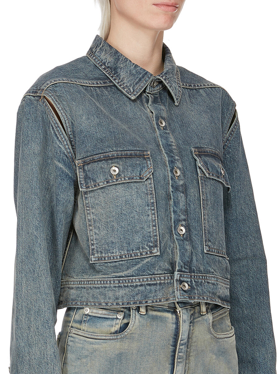 Rick Owens Cape Sleeve Cropped Outershirt