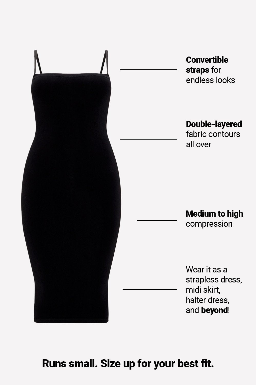 Fabletics Convertible Sculpting Shapewear Dress