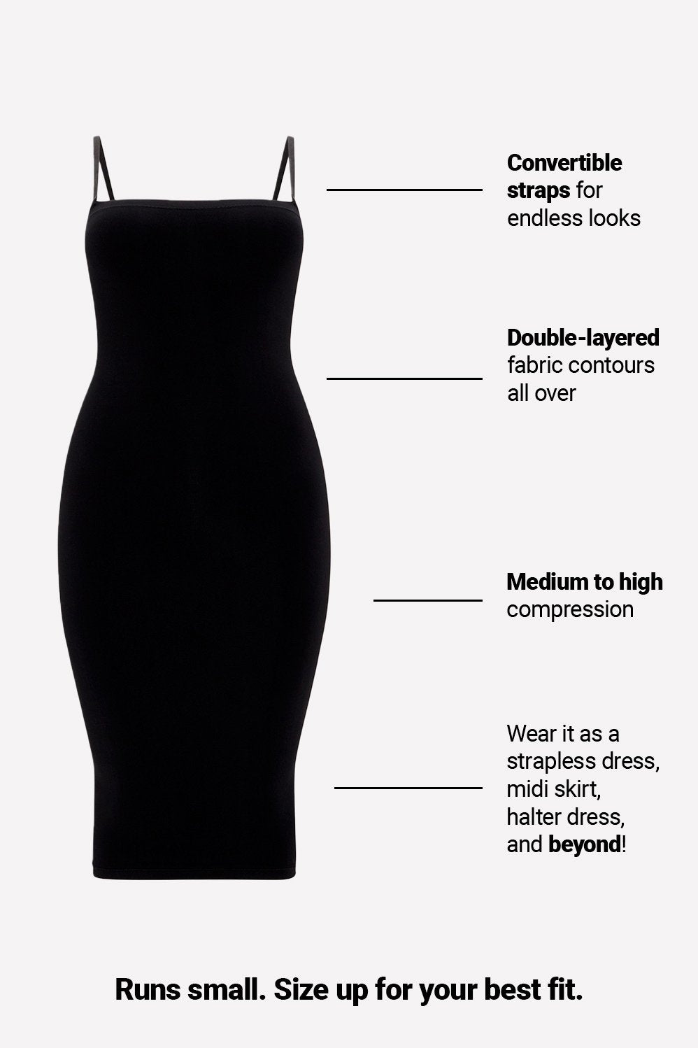 Fabletics Convertible Sculpting Shapewear Dress