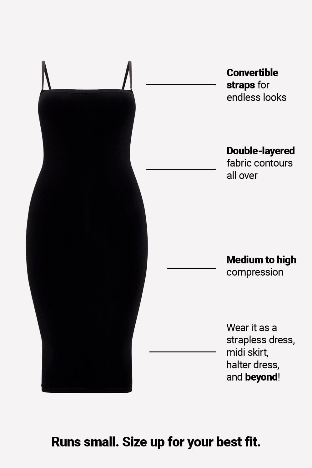 Fabletics Convertible Sculpting Shapewear Dress