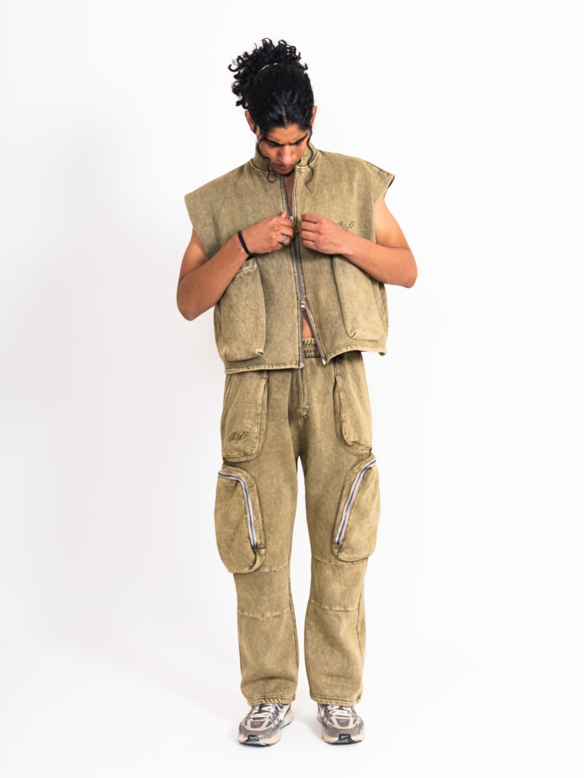 Ctrl+P Acid Wash Co Ord Set, front