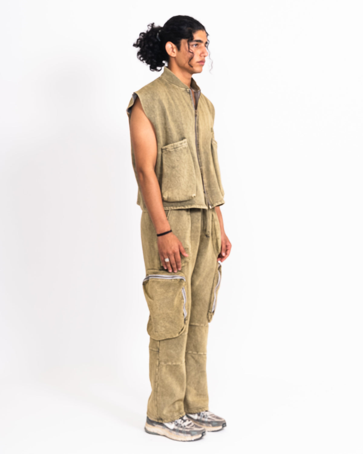 Ctrl+P Acid Washed Half Jacket, detail