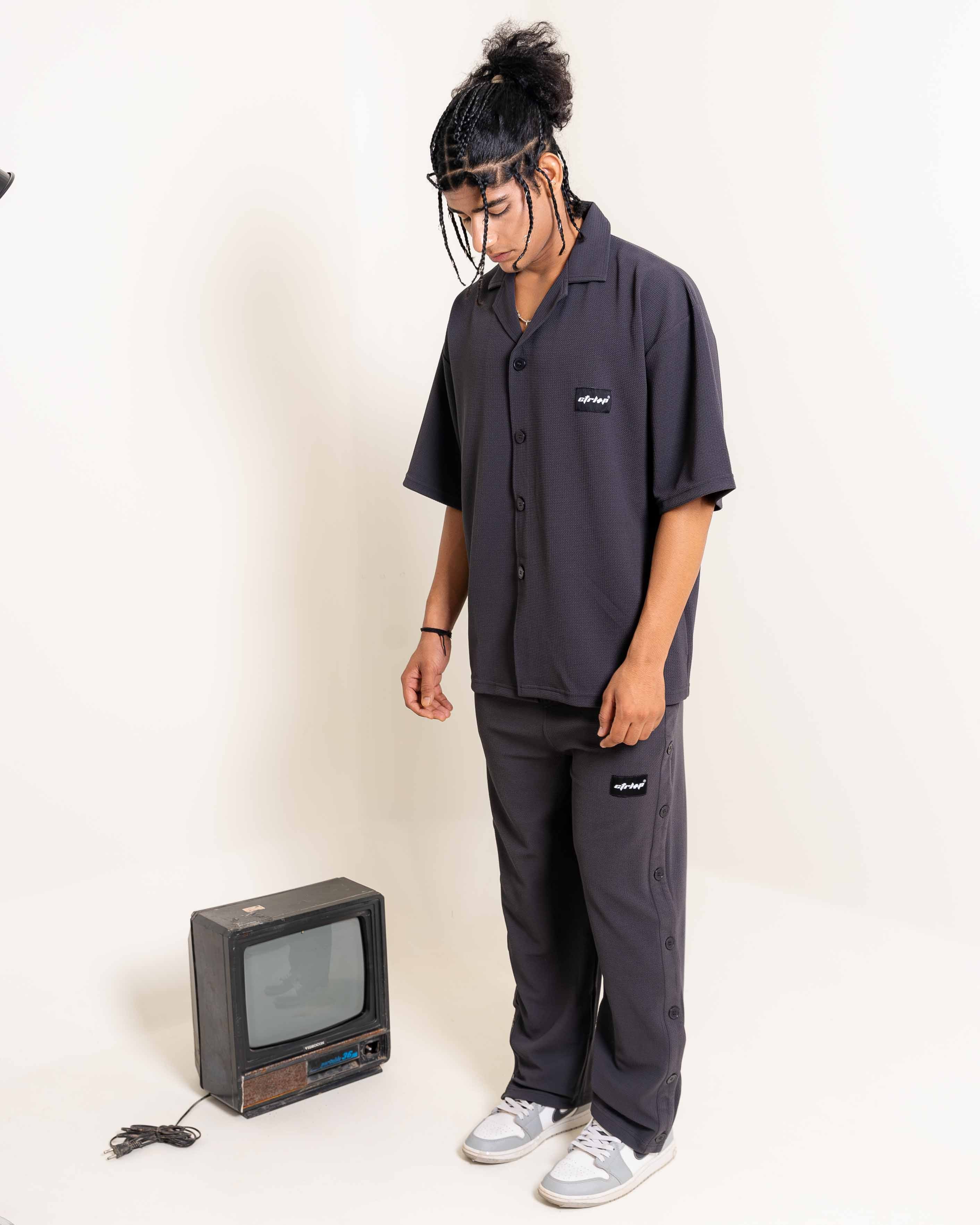 WAFFLE BUTTON DOWN PANTS