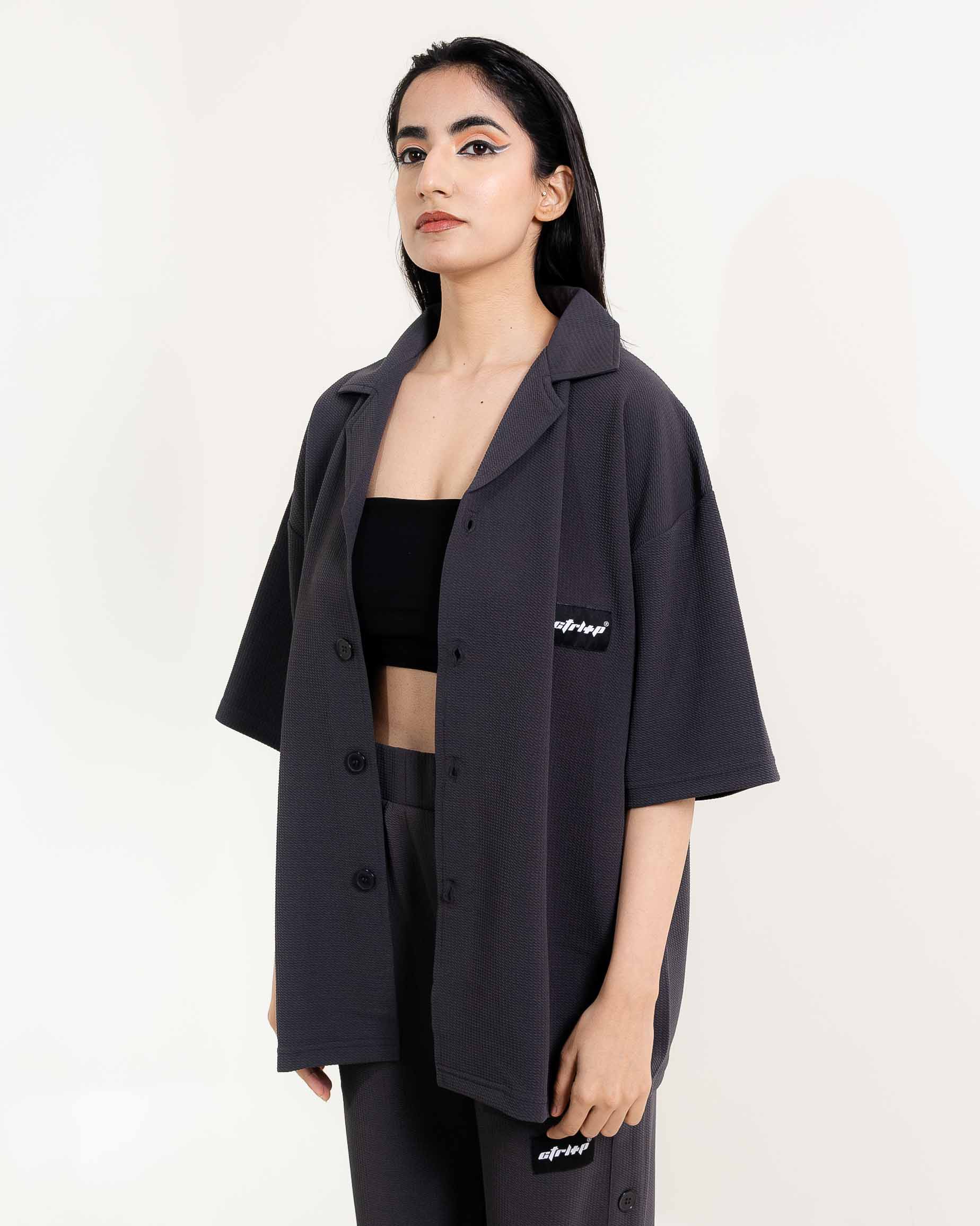 WAFFLE GREY CO-ORD SET