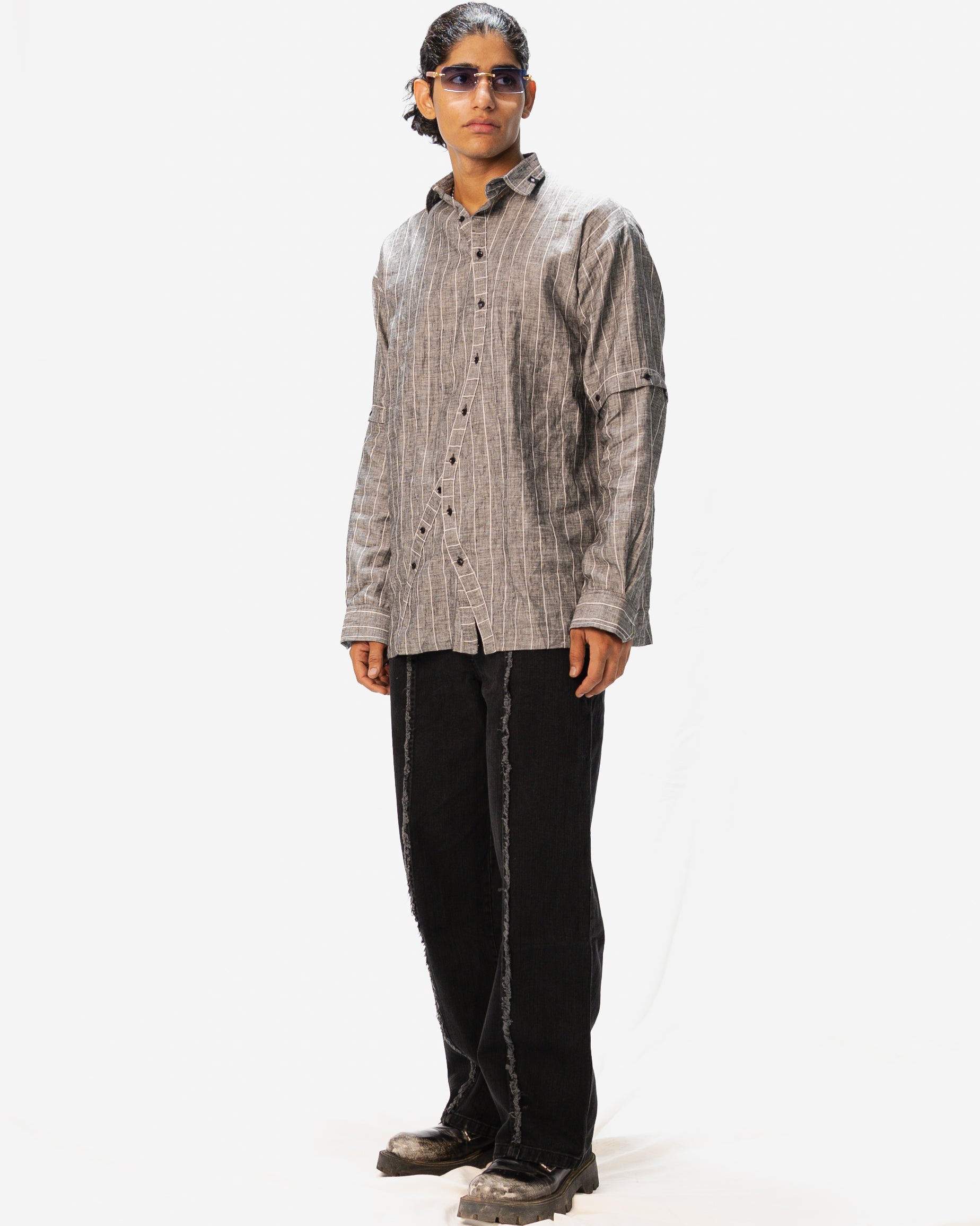 LINEN STRIPES SHIRT