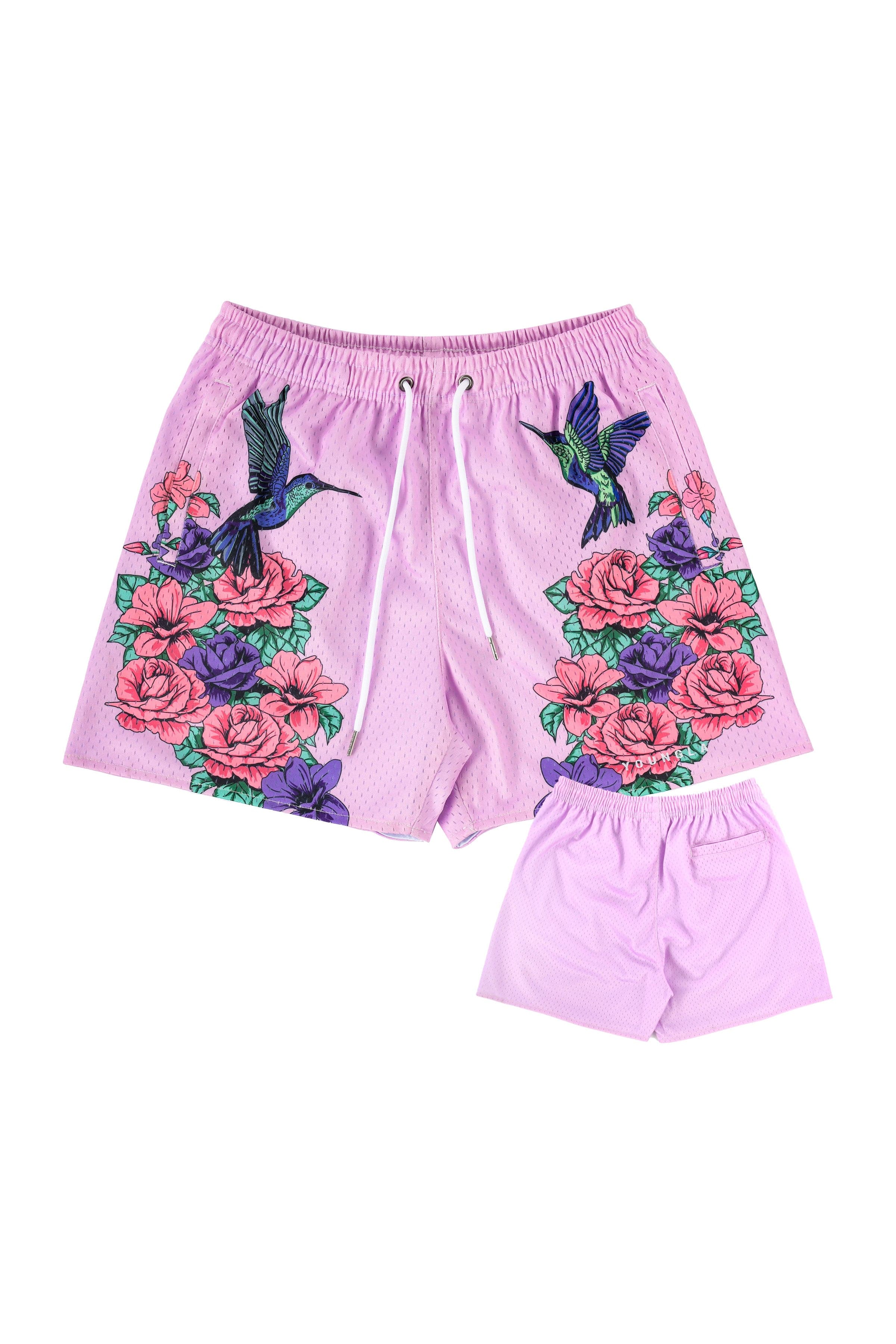 YoungLA 141 The Block Party Shorts Pink Boquet