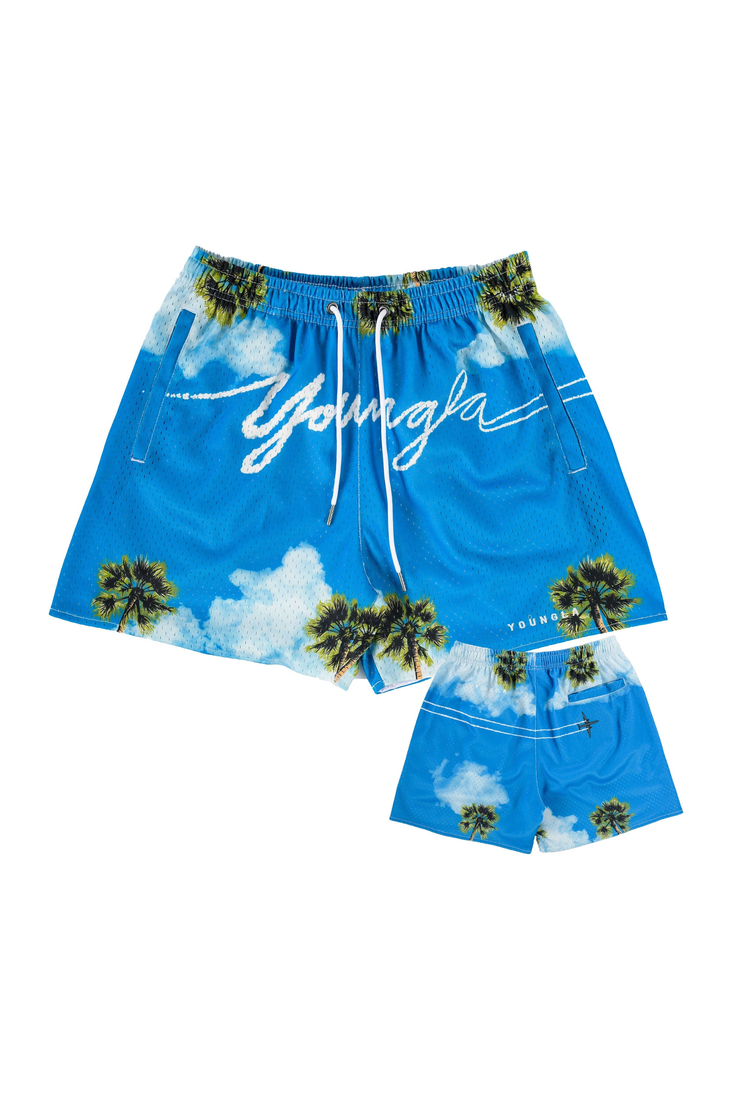 YoungLA 141 The Block Party Shorts Signature Clouds