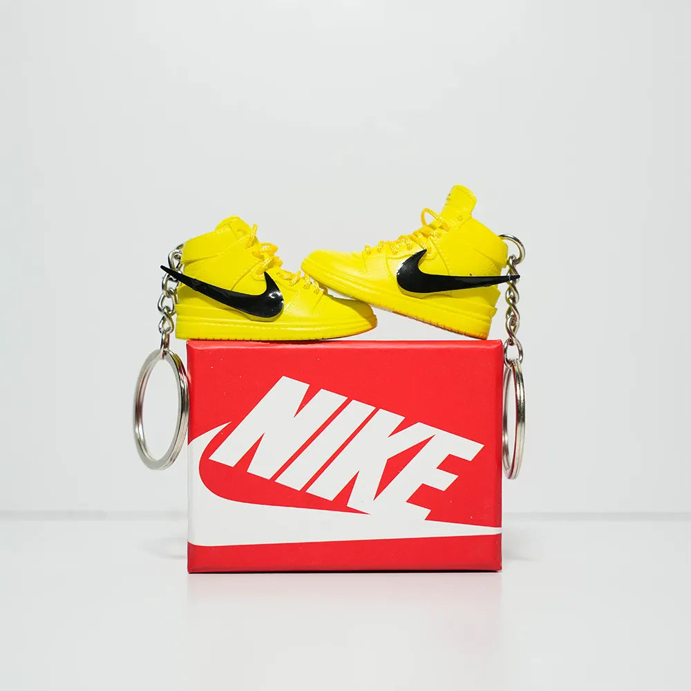3D Sneaker Keychain With Box Nike Dunk High Ambush Flash Lime Kicks Machine