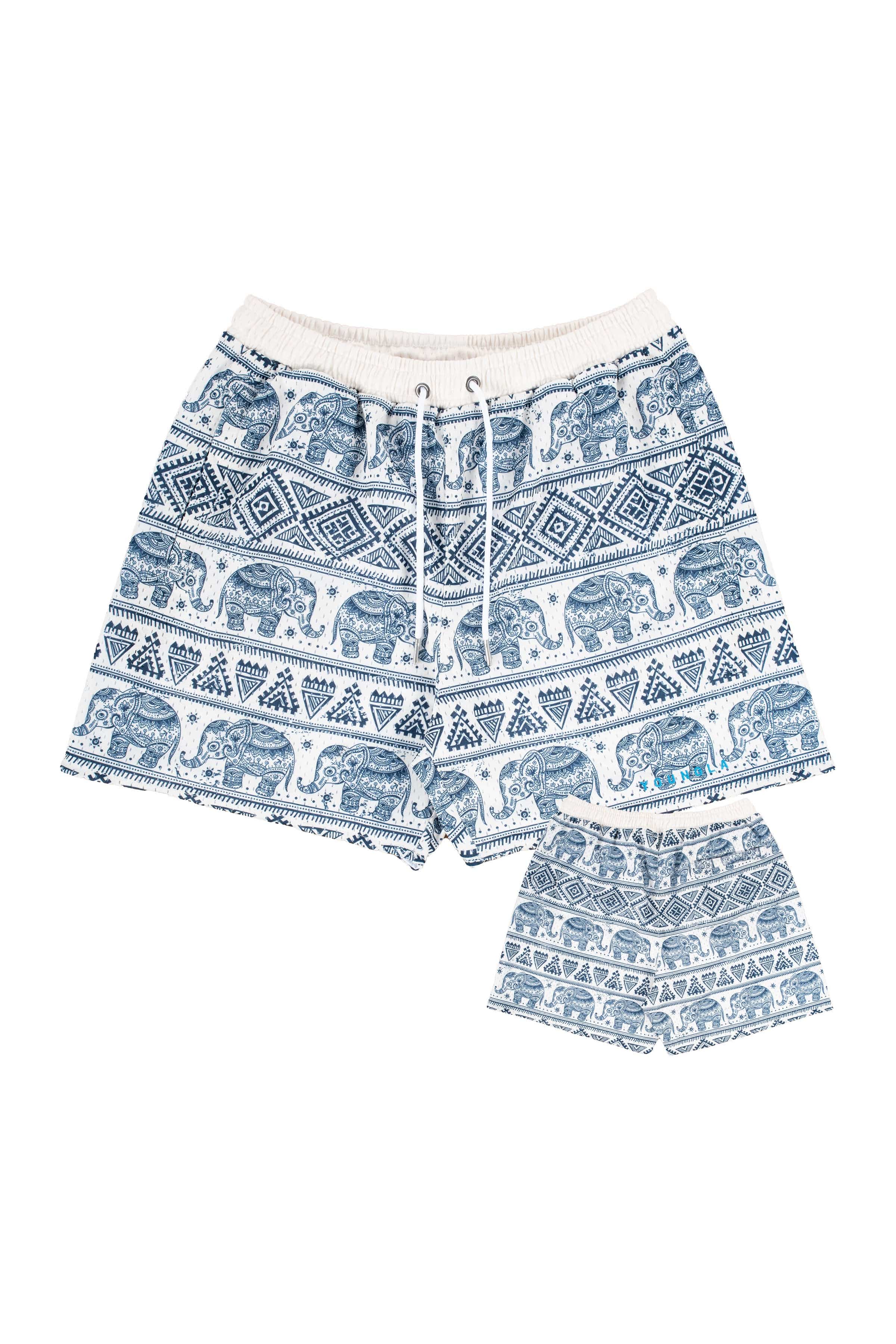 YoungLA 150 After Party Shorts Tribal Elephants