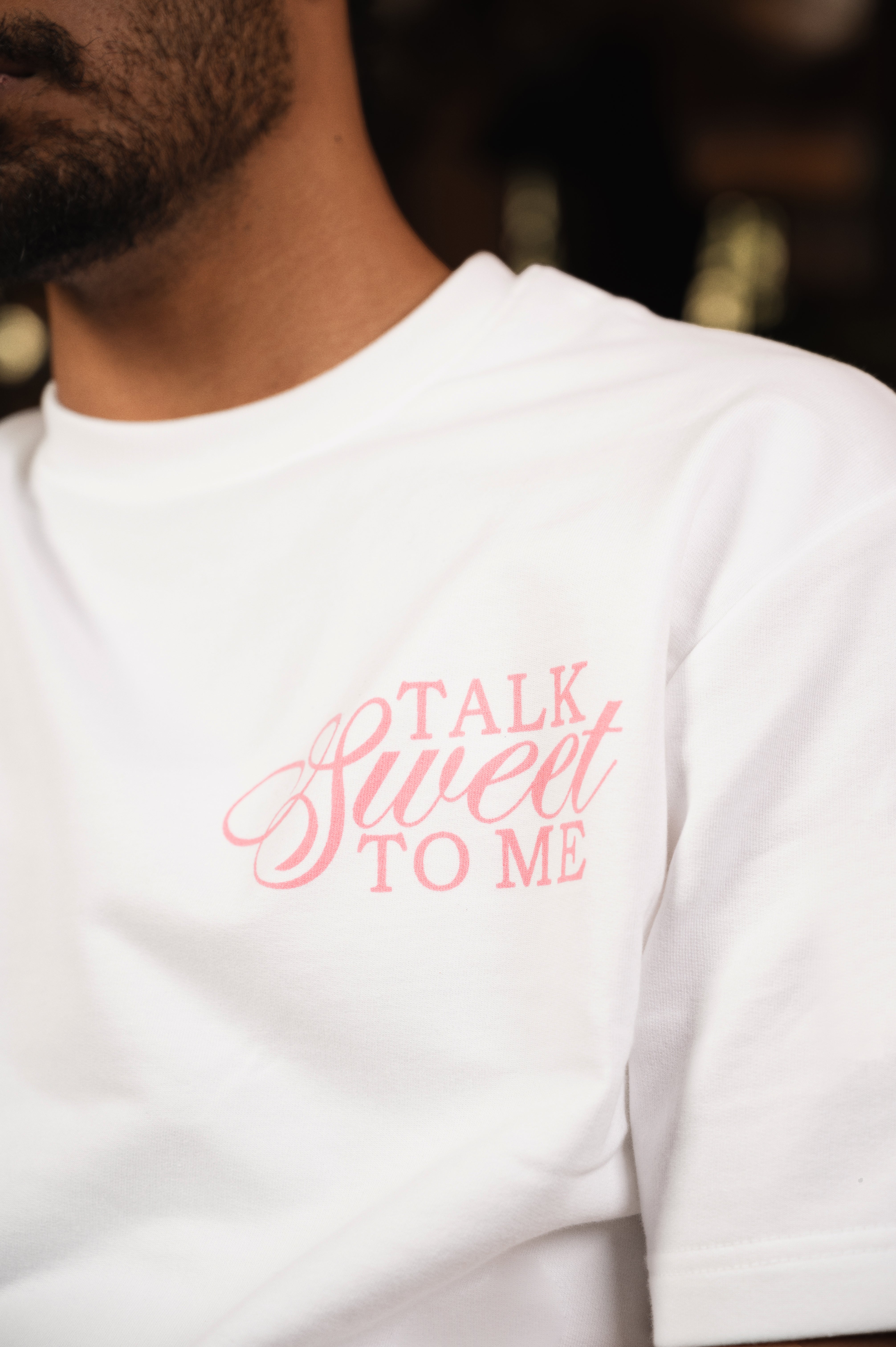Talk Sweet To Me Tshirt In White Regular Fit
