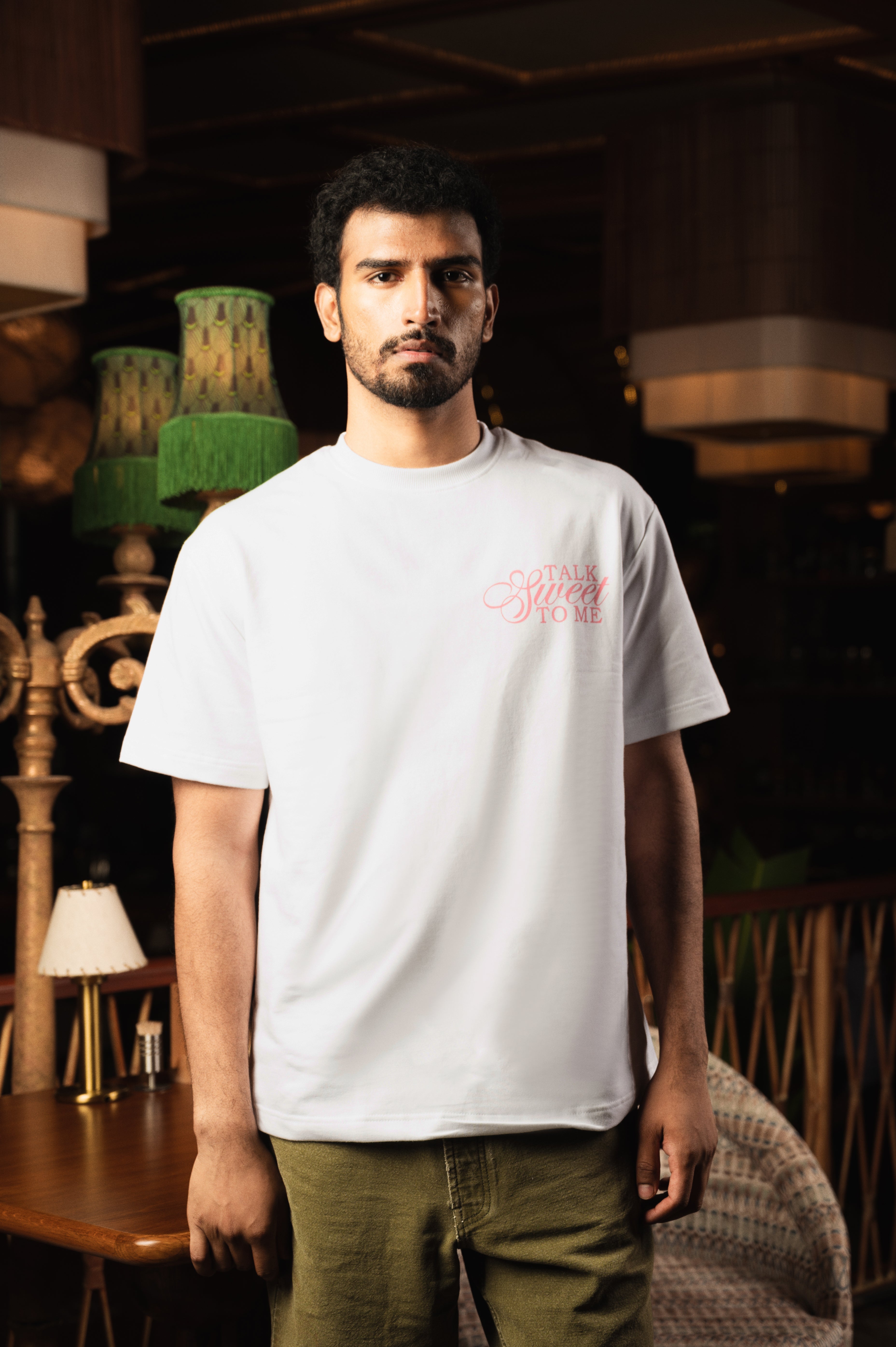 Talk Sweet To Me Tshirt In White Regular Fit