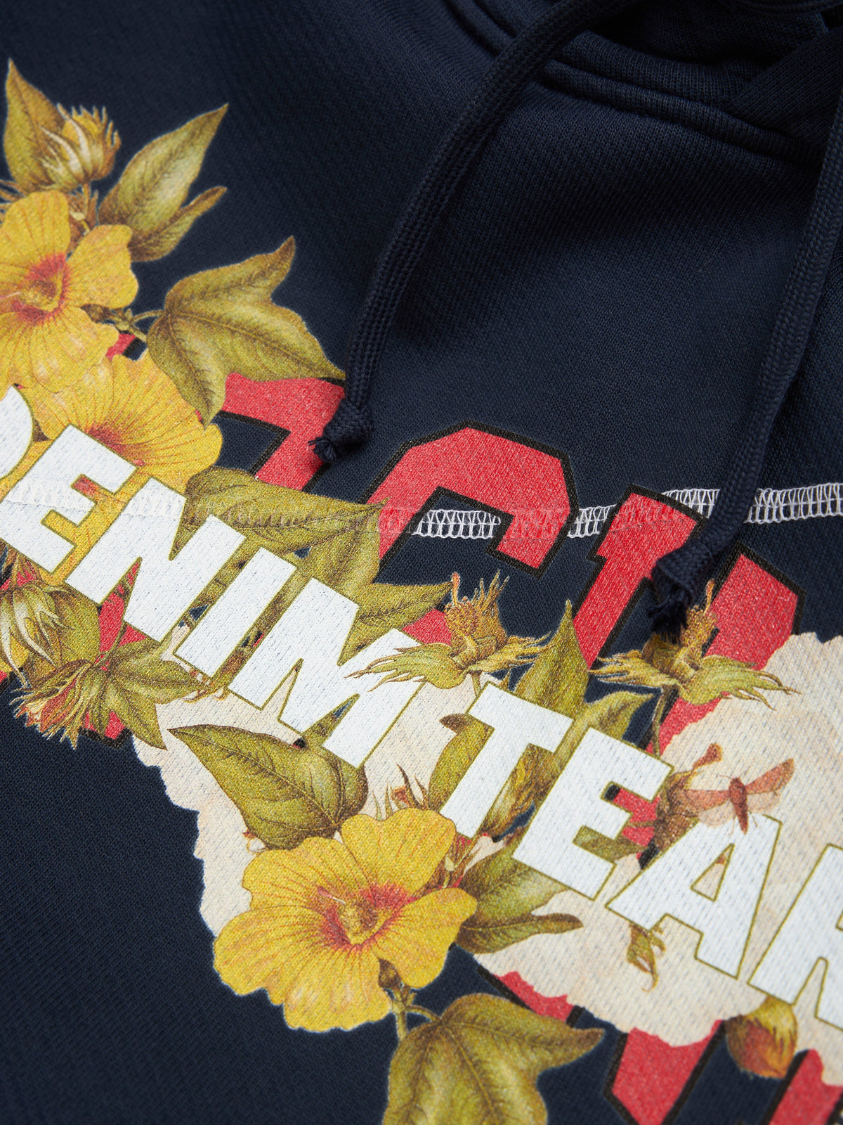 Denim Tears DT Virginia Overlock Stitch Hoodie Navy