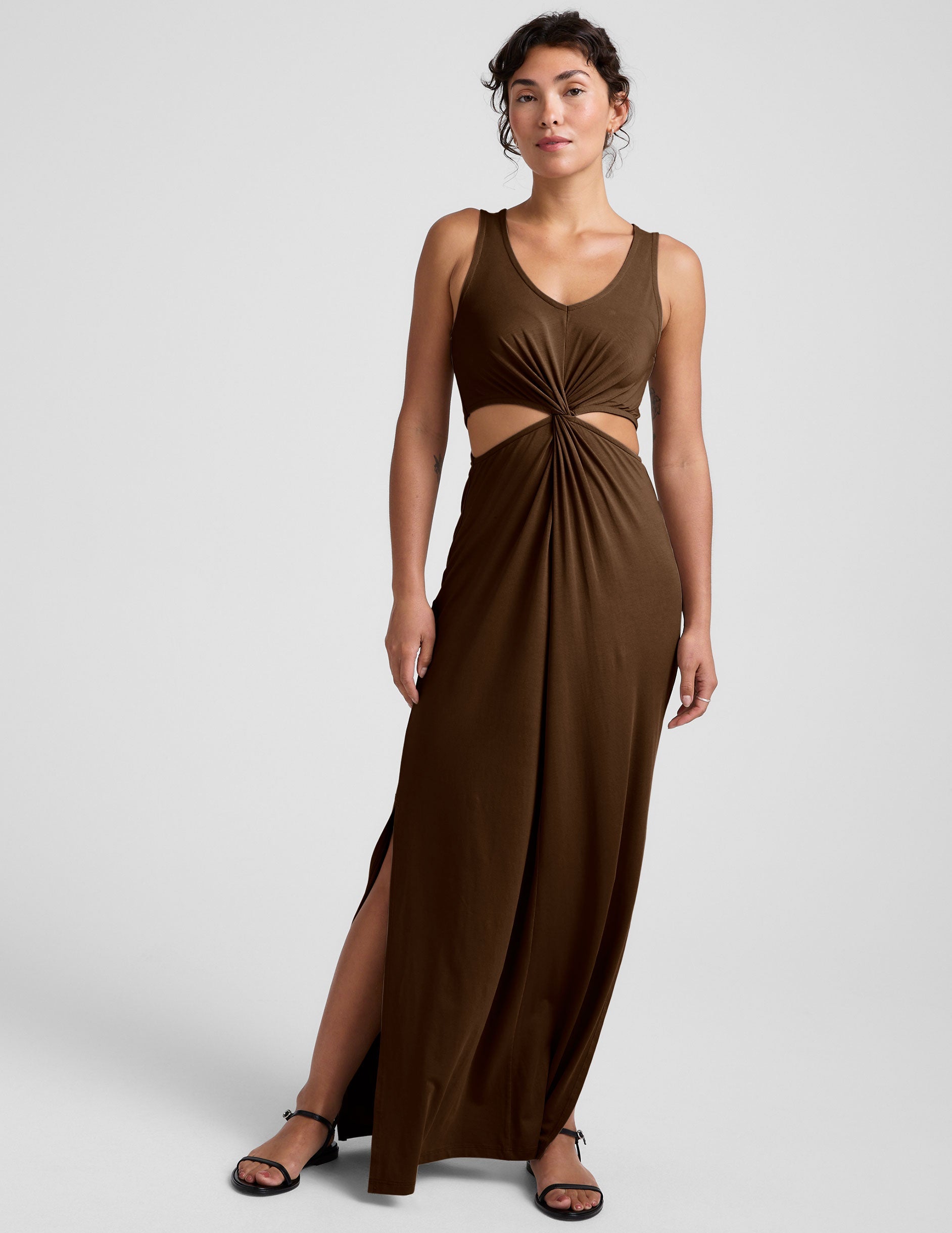 Beyond Yoga Maxi Around The World Front Twist Dress Women's