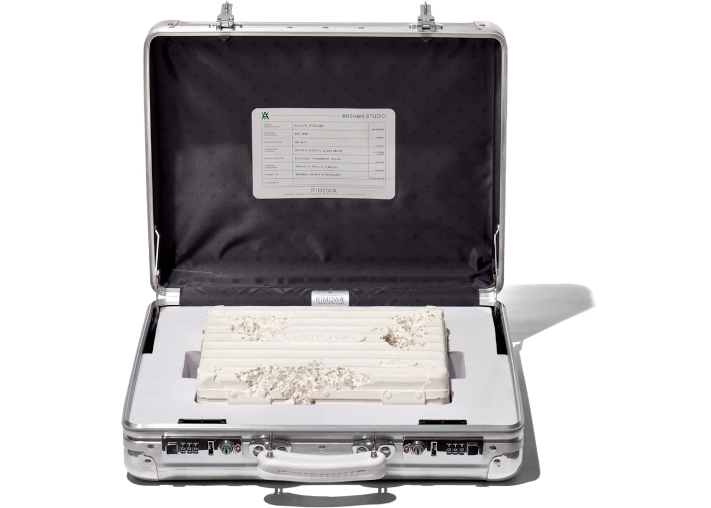 Daniel Arsham X Rimowa Eroded Attache Case White