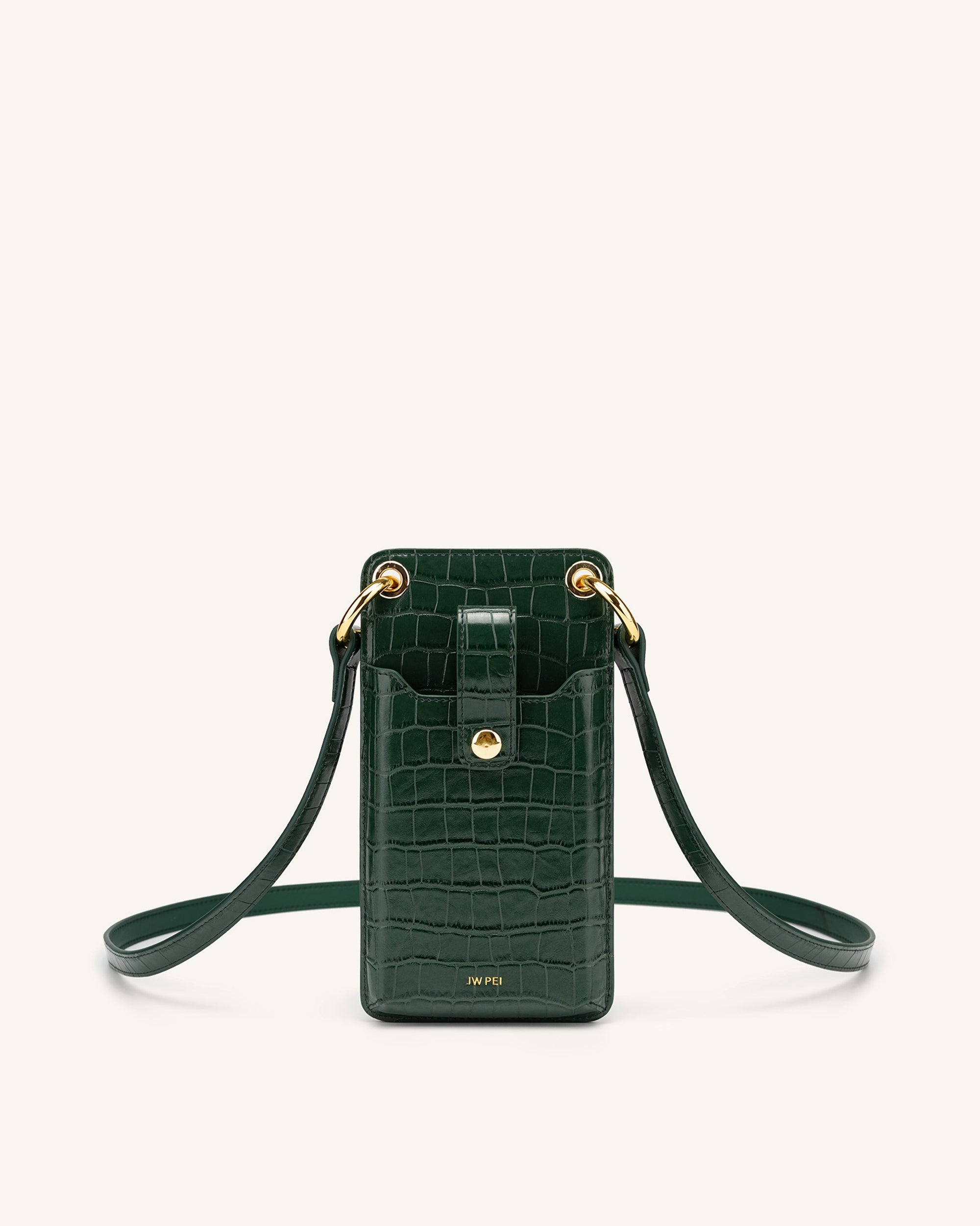 Jw Pei Quinn Phone Bag Dark Green Croc