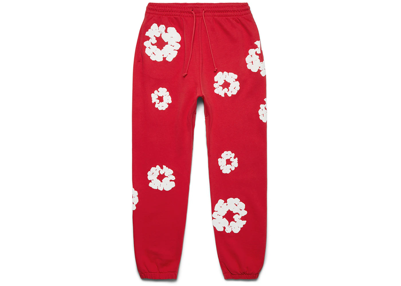 denim tears cotton wreath sweatpant red